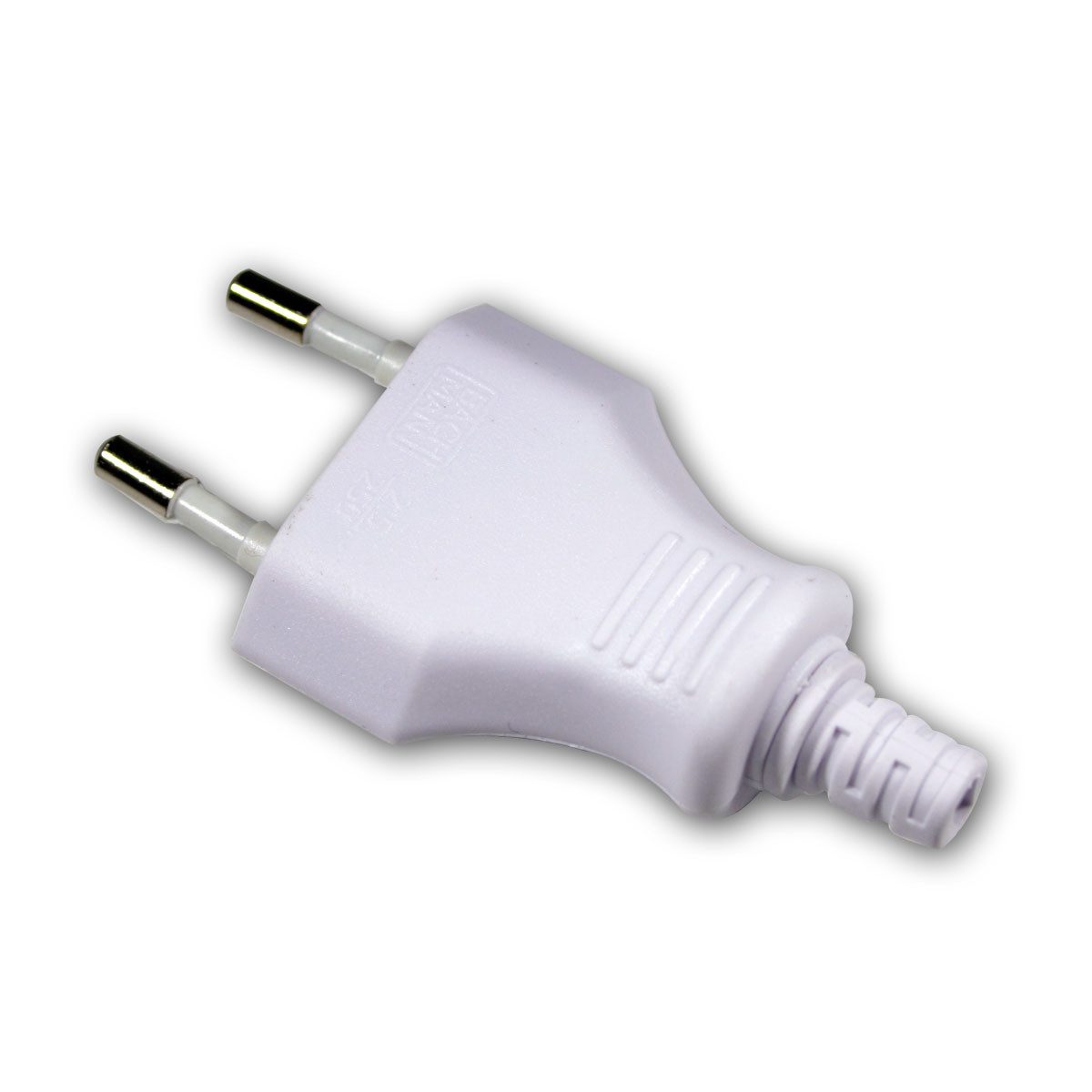 Bachmann DIN-Stecker Europa-Stecker Kunststoff weiß, max. 250V/2,5A