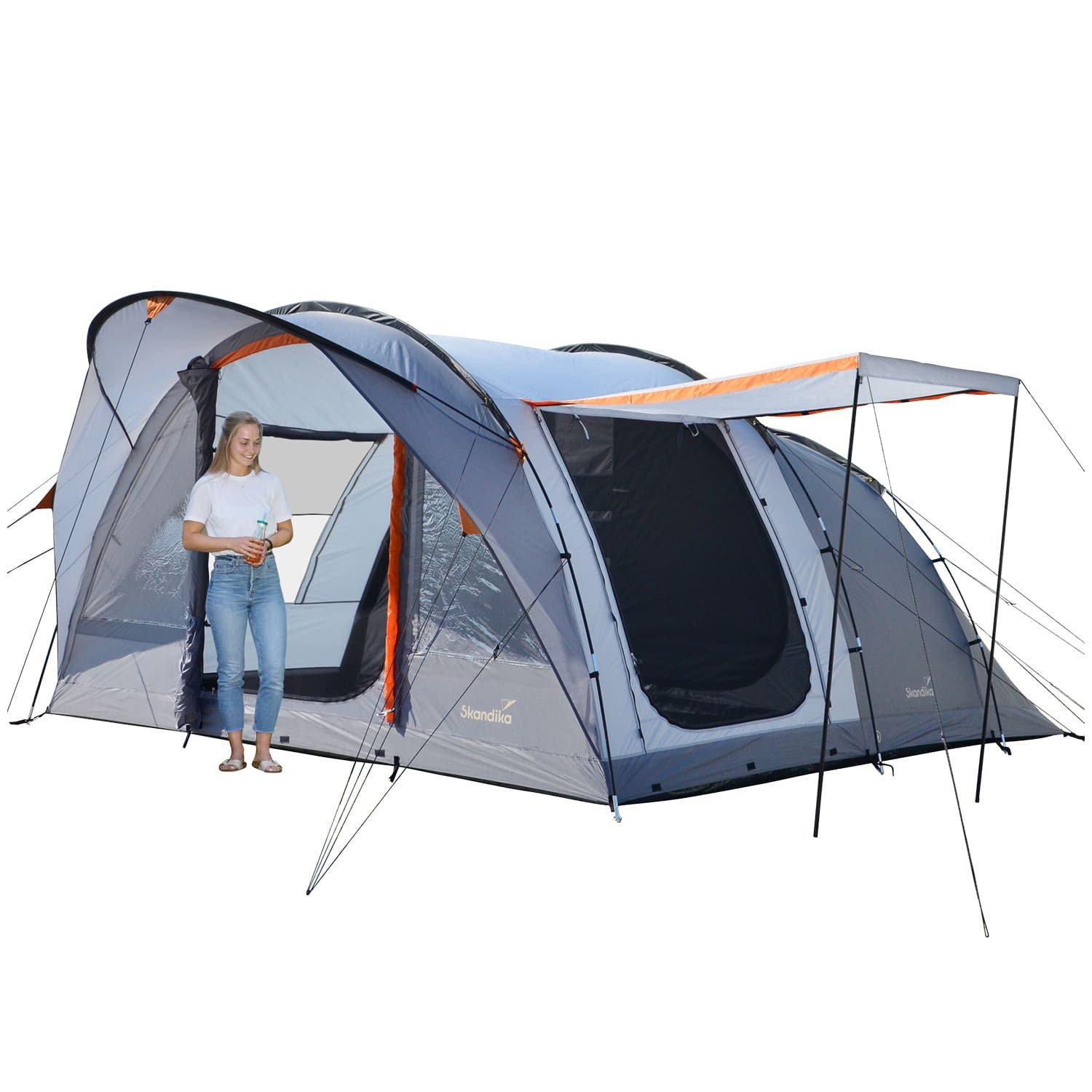 Skandika Tunnelzelt Egersund Campingzelt mit nachtschwarzer günstig online kaufen