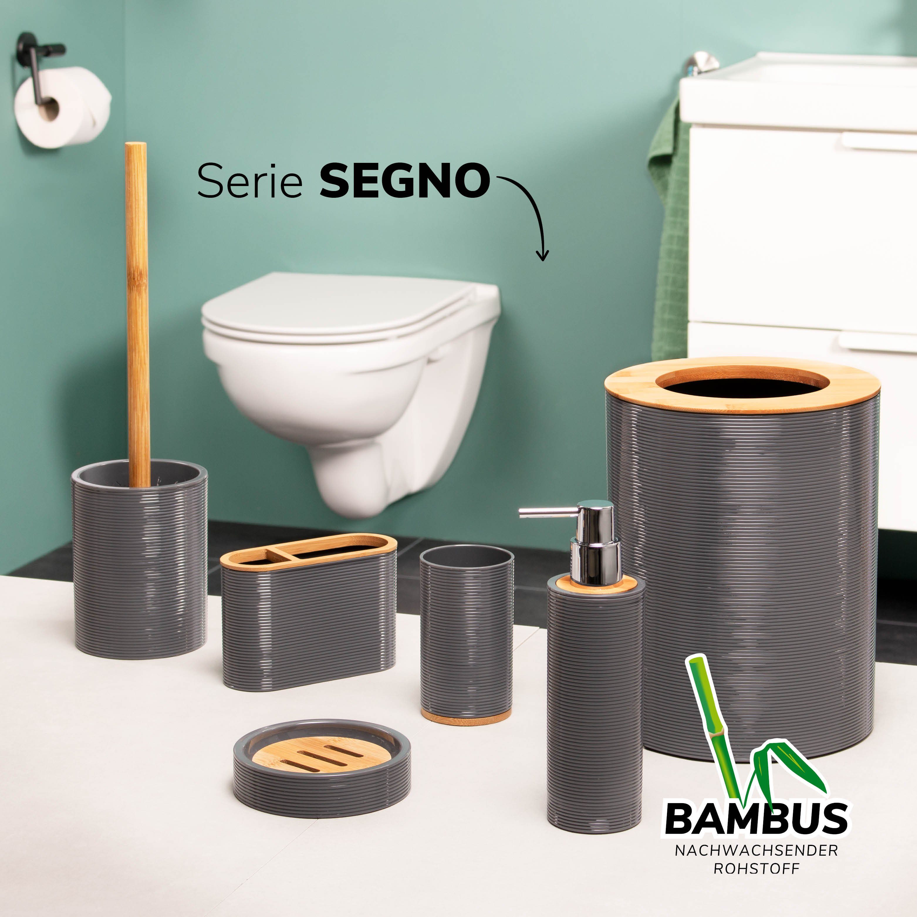 bremermann Segno, Kunststoff, WC-Garnitur bremermann aus und SEGNO Bambus WC-Garnitur, (kein Set) WC-Bürste