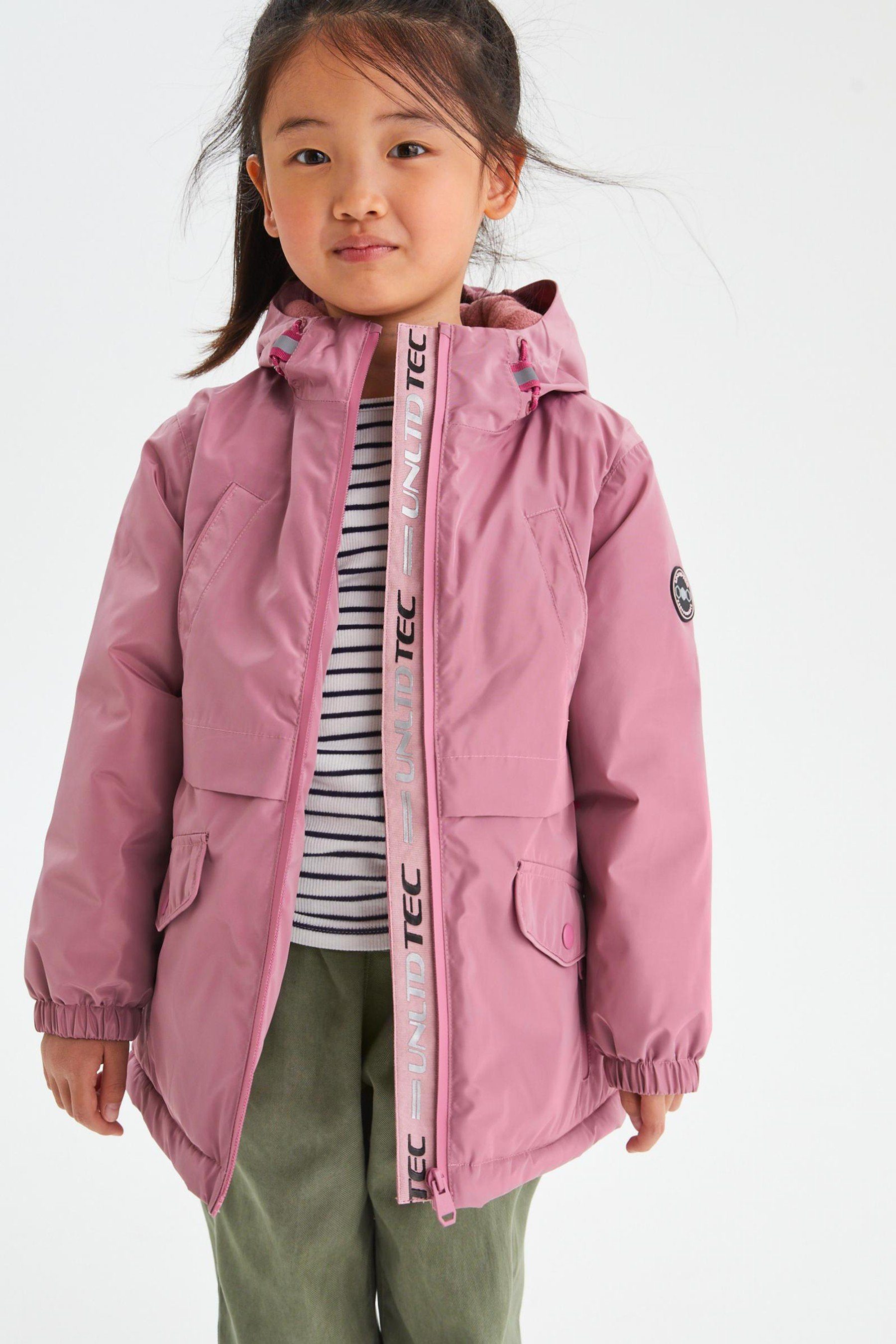 Mantel Regenjacke mittelschwerer Pink Next Wasserdichter, (1-St)