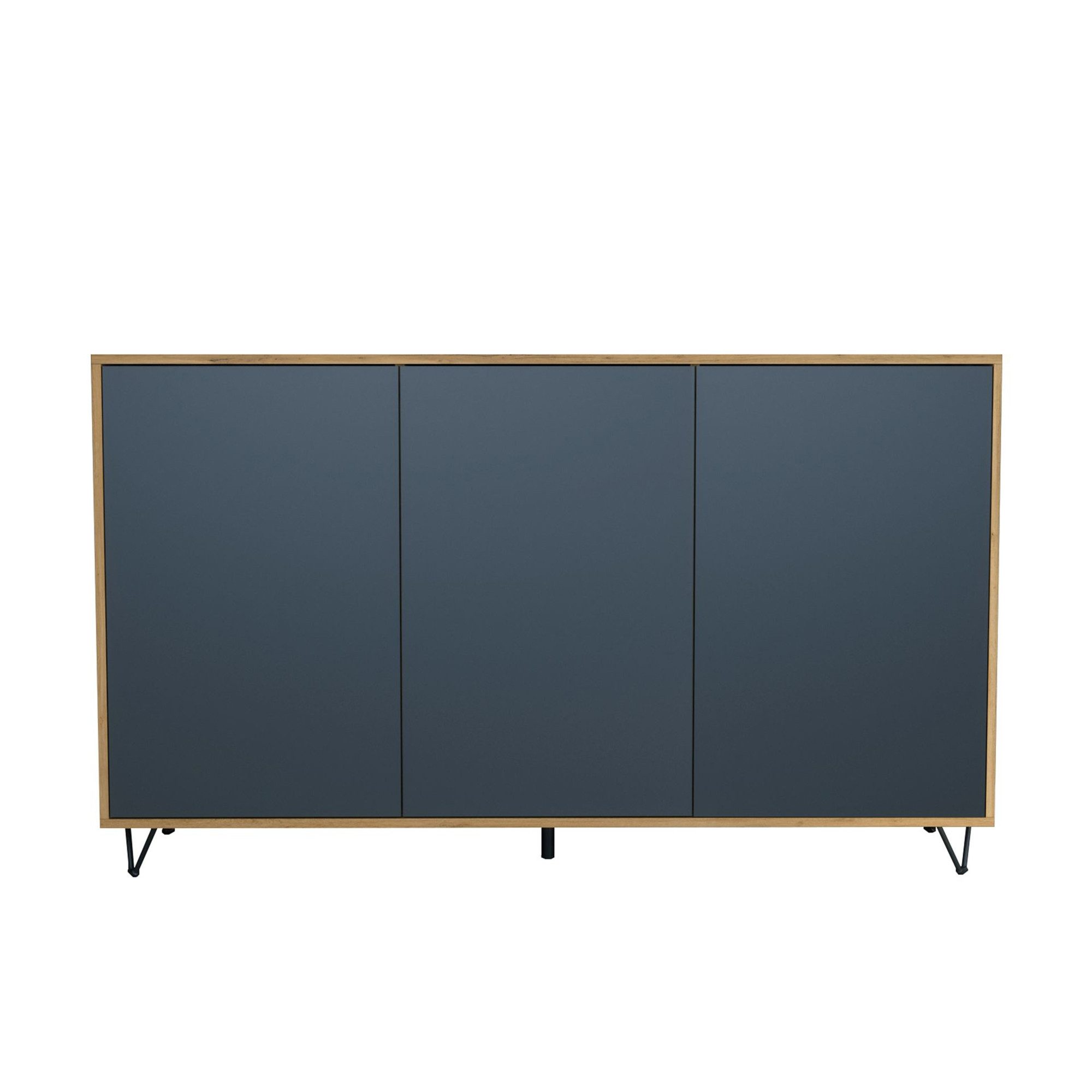 InnoFurn Sideboard Elisa, Kommode mit 3 Türen Push-to-Open, Made in Germany, Moderner Schrank