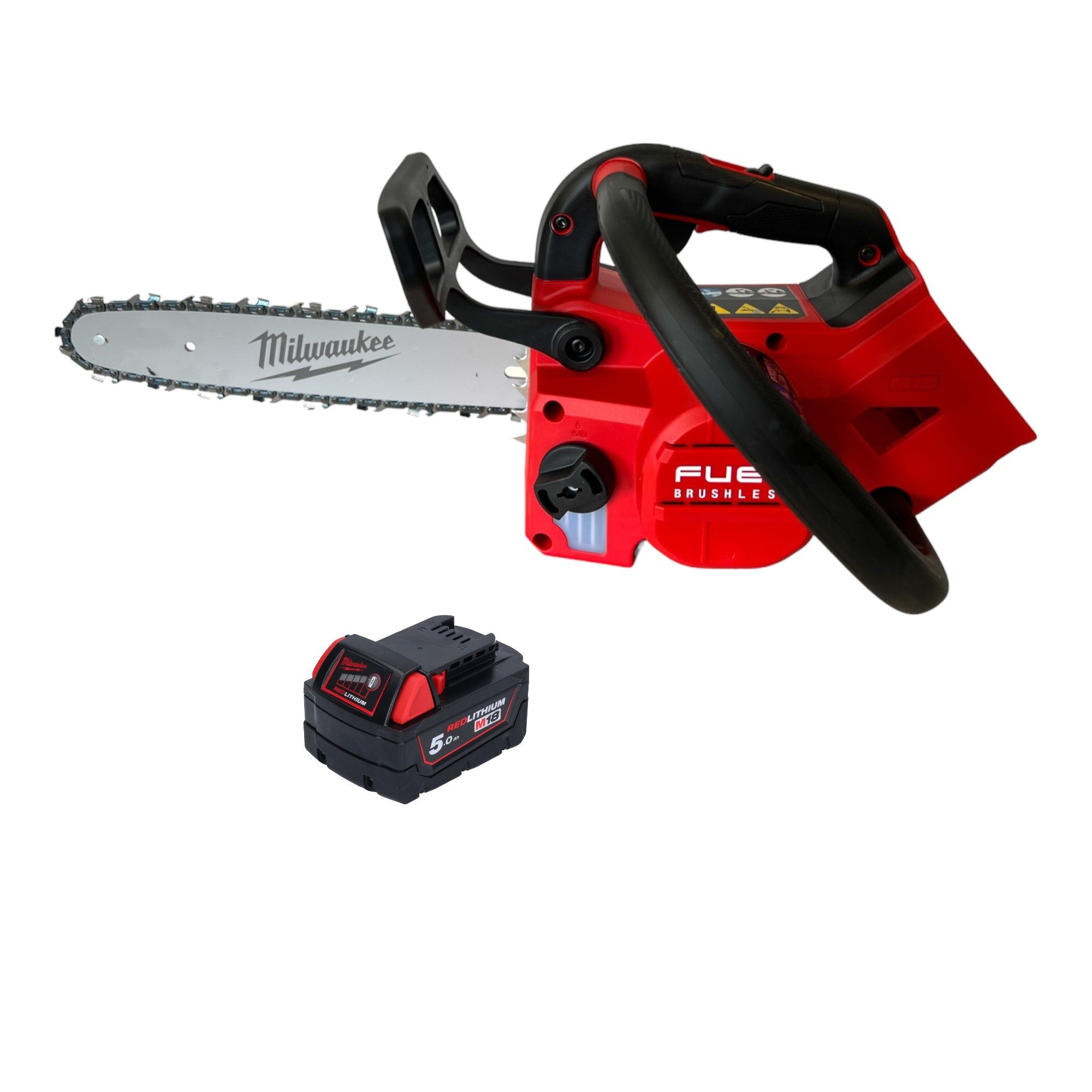 Milwaukee Benzin-Kettensäge M18 FTHCHS30-551 Akku Kettensäge 18 V 30 cm + 1x Akku 5 Ah