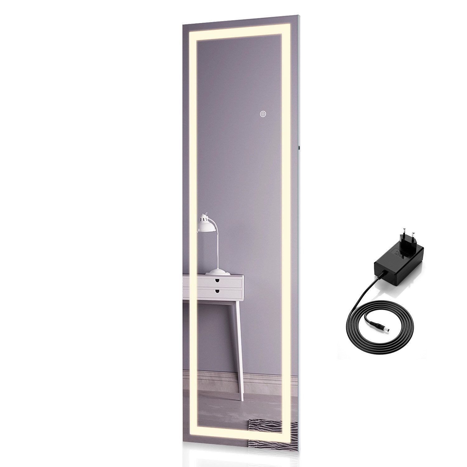 SONNI Ganzkörperspiegel Wandspiegel mit LED,1500 x 400mm, Standspiegel, mit günstig online kaufen