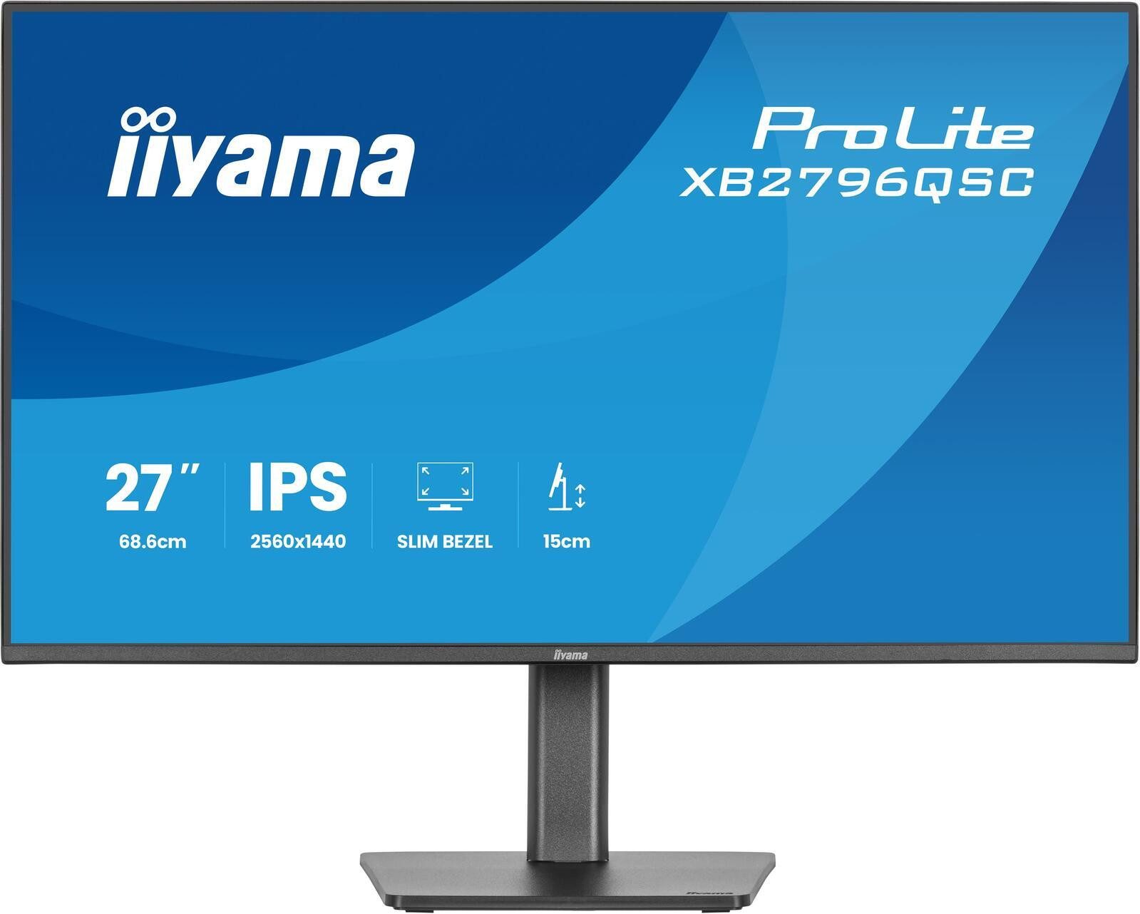 Iiyama XB2796QSC-B1 TFT-Monitor (2560 x 1440, 4 ms Reaktionszeit, 75 Hz, IPS Panel)