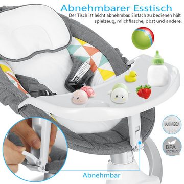 Kimbosmart Babyschaukel, bluetooth Musik mit Esstisch, Moskitonetz max. 9kg