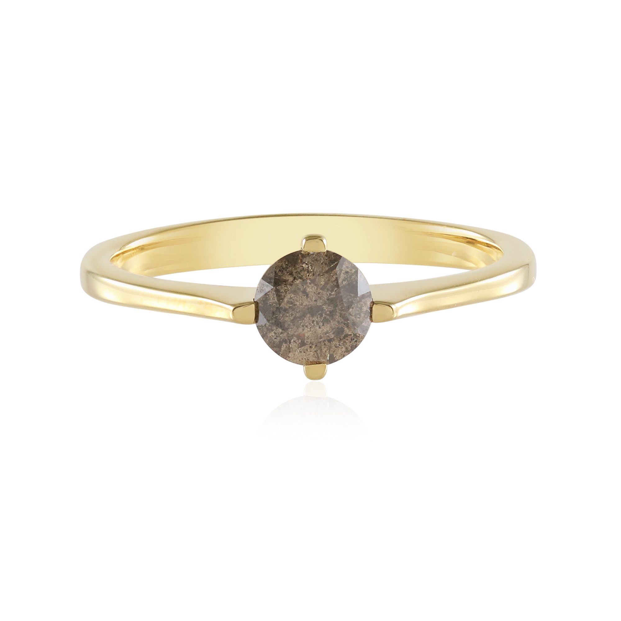 Cavill Diamantring Champagner-Diamant-Ring aus vergoldetem Silber (1-tlg)