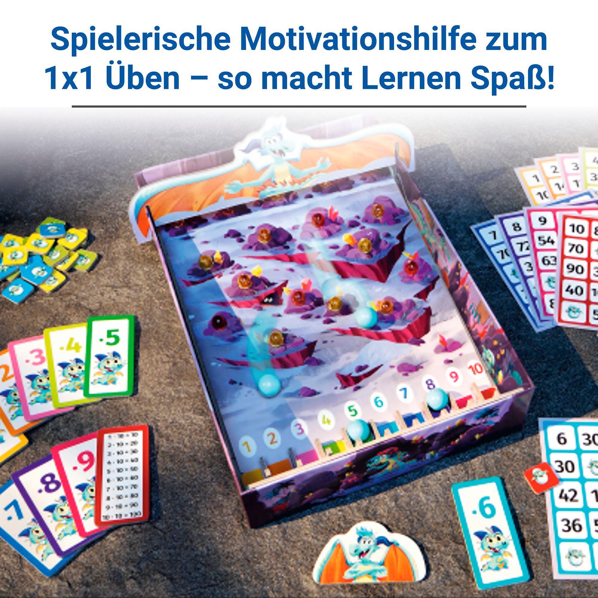Ravensburger Spiel 1x1 Drachen, Lernspiel, Made in Europe