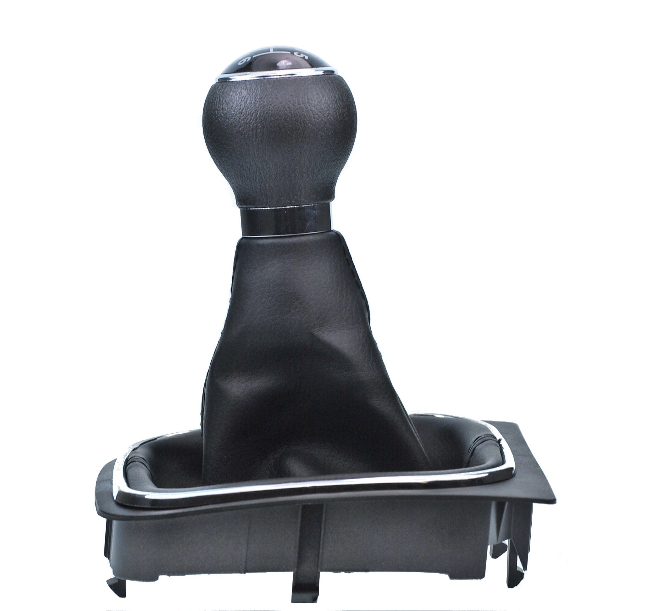 L & P Car Design Schalthebel Schaltsack Schaltknauf Auto für VW EOS Jetta Golf 5 + 6 Scirocco (Set, 1 St., Schaltknauf + Schaltsack + Rahmen), Plug&Play Montage