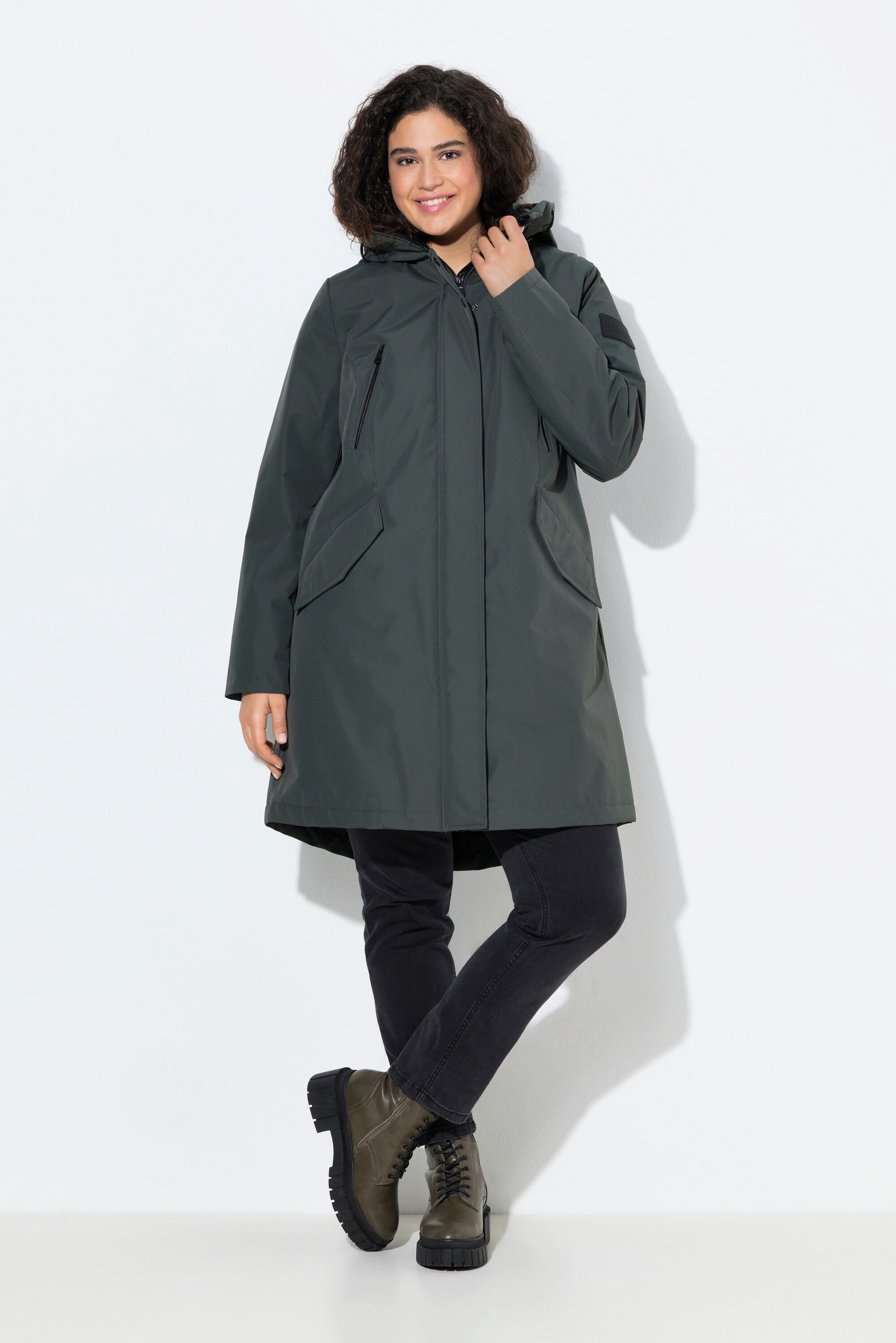 Ulla Popken Wintermantel HYPRAR Funktionsjacke wasserabweisend günstig online kaufen