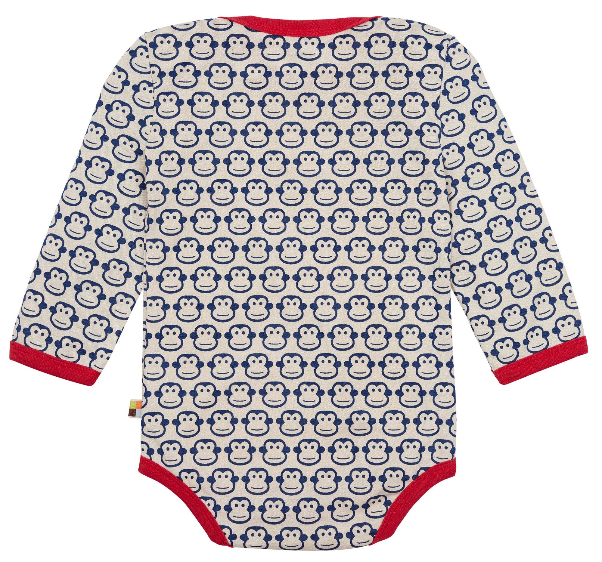 loud + proud Langarmbody mit Druckmotiv Affen Bio Baumwolle, GOTS