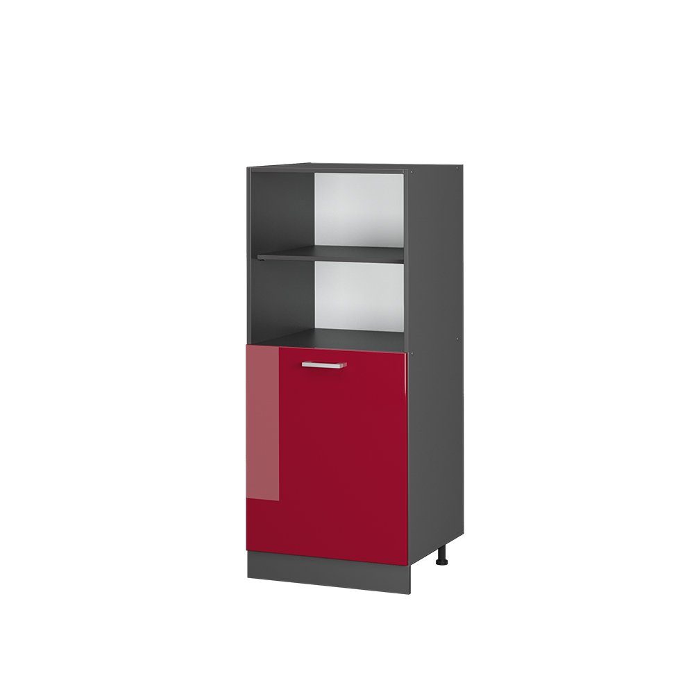 Vicco Herdumbauschrank R-Line, Bordeaux Hochglanz/Anthrazit, 60 günstig online kaufen