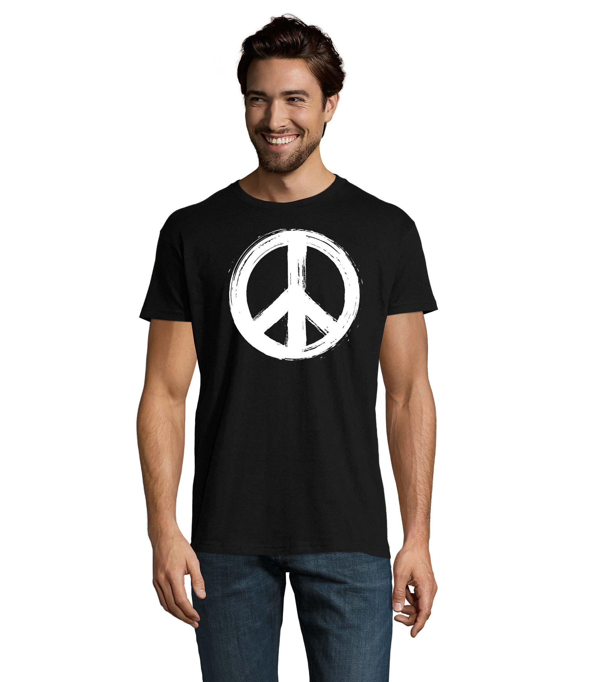 T-Shirt PeaceSymbol_H_Tee Herren T-Shirt Friedenssymbol Print Rundhalslook
