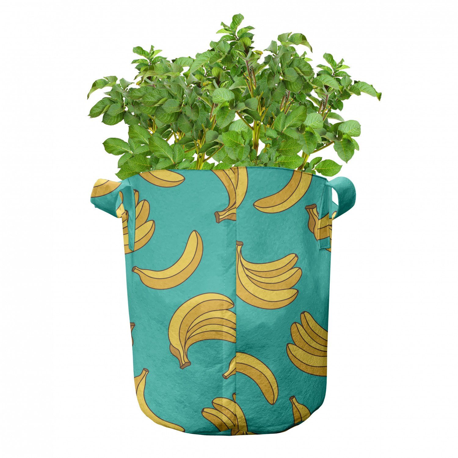 Abakuhaus Banane für Pflanzen, Pflanzkübel Fruit hochleistungsfähig Griffen Vivid Tropic mit Stofftöpfe