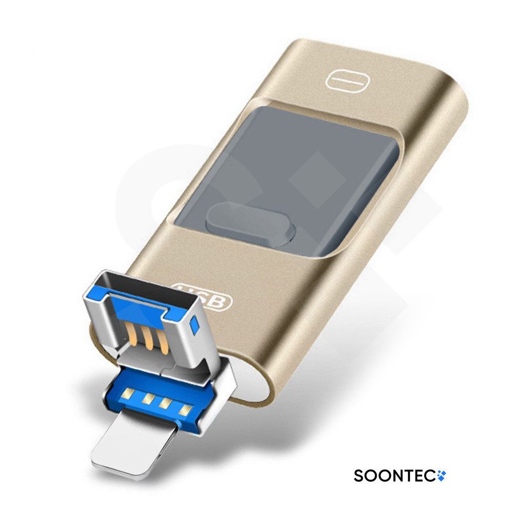 SOONTEC SOONTEC 3.0 USB-Stick 3 in 1 MICRO USB / USB / Lightning für iPhone USB-Stick (Lesegeschwindigkeit 80,00 MB/s)