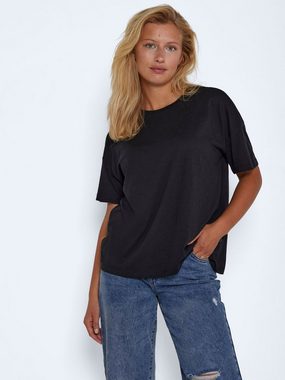 Noisy may T-Shirt Oversized T-Shirt 2-er Stück Pack Basic Set NMMATHILDE (2-tlg) 4182 in Schwarz-Orange