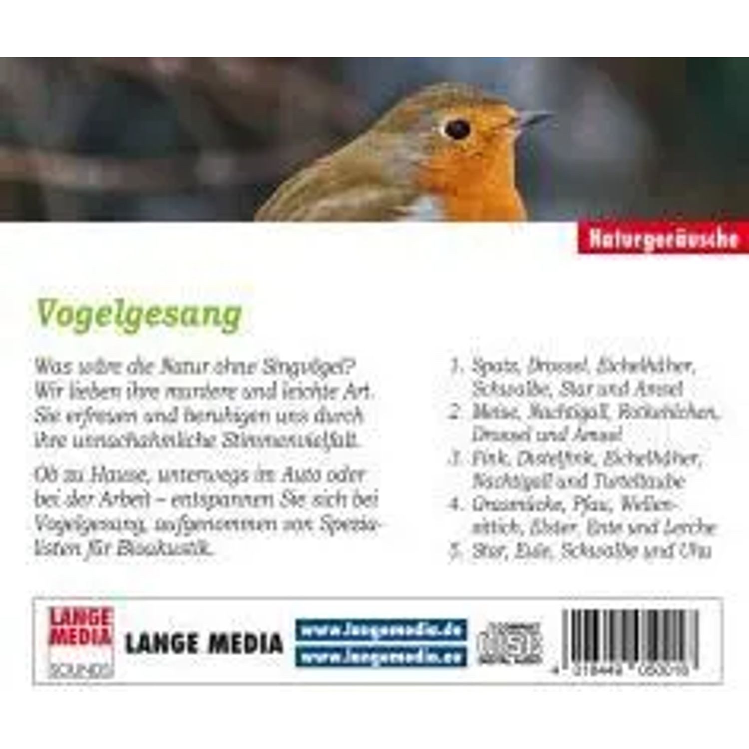 Media Verlag Hörspiel Naturgeräusche - Vogelgesang
