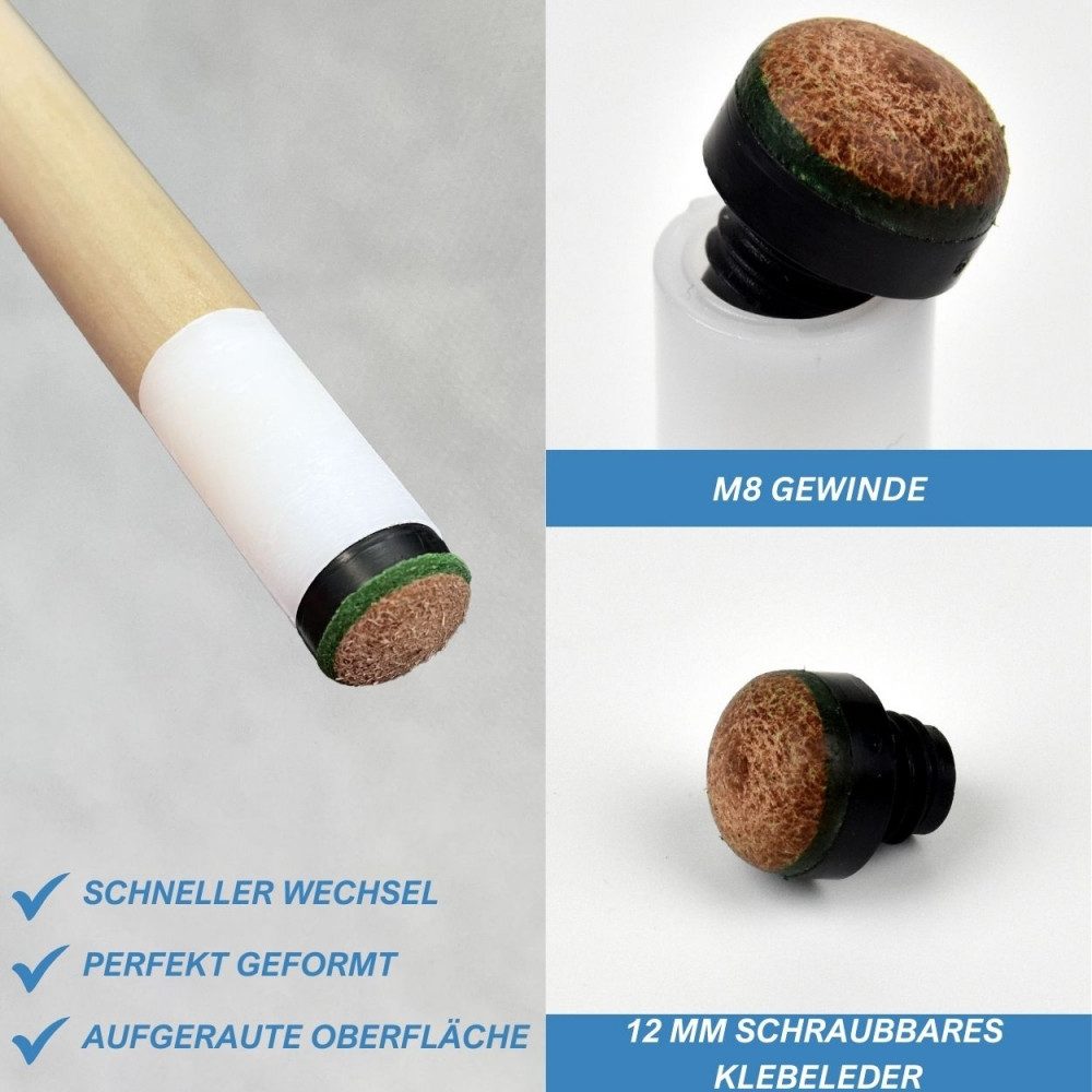 Winsport Billardqueue 1215.01 Queue Deluxe 145 cm Billardqueue aus Ahornholz, dunkel