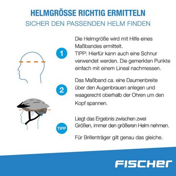 FISCHER Fahrrad Fahrradhelm Fahrradhelm Sportiv S / M einstellbar Weiß/Blau, Radhelm Fahrrad Helm auch für MTB oder Sport-Helm