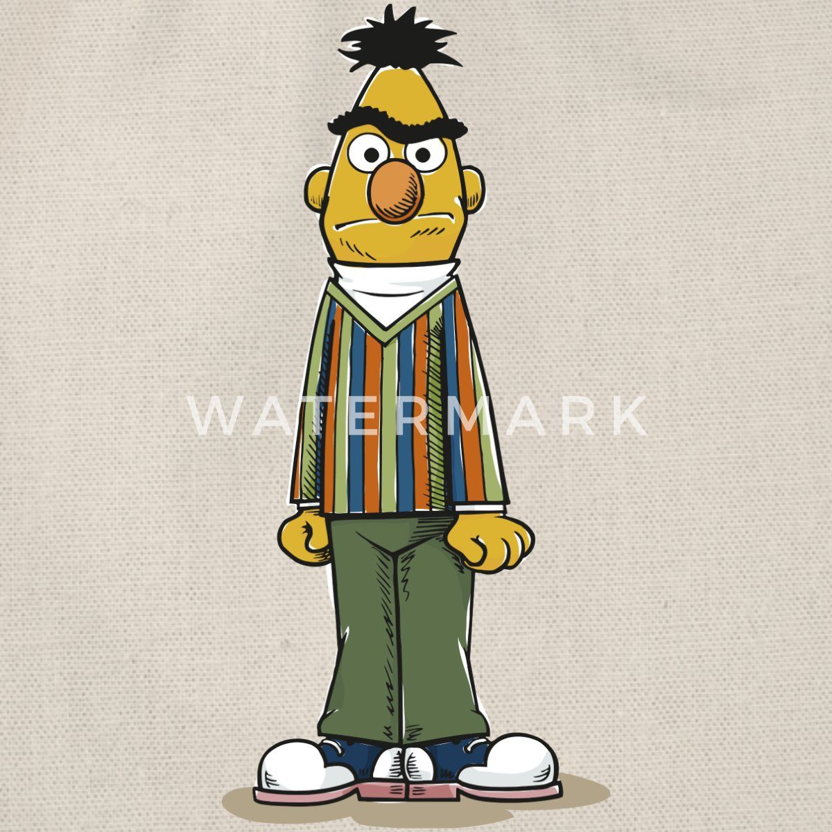 Spreadshirt Turnbeutel Sesamstraße Bert wütend Turnbeutel (1-tlg)