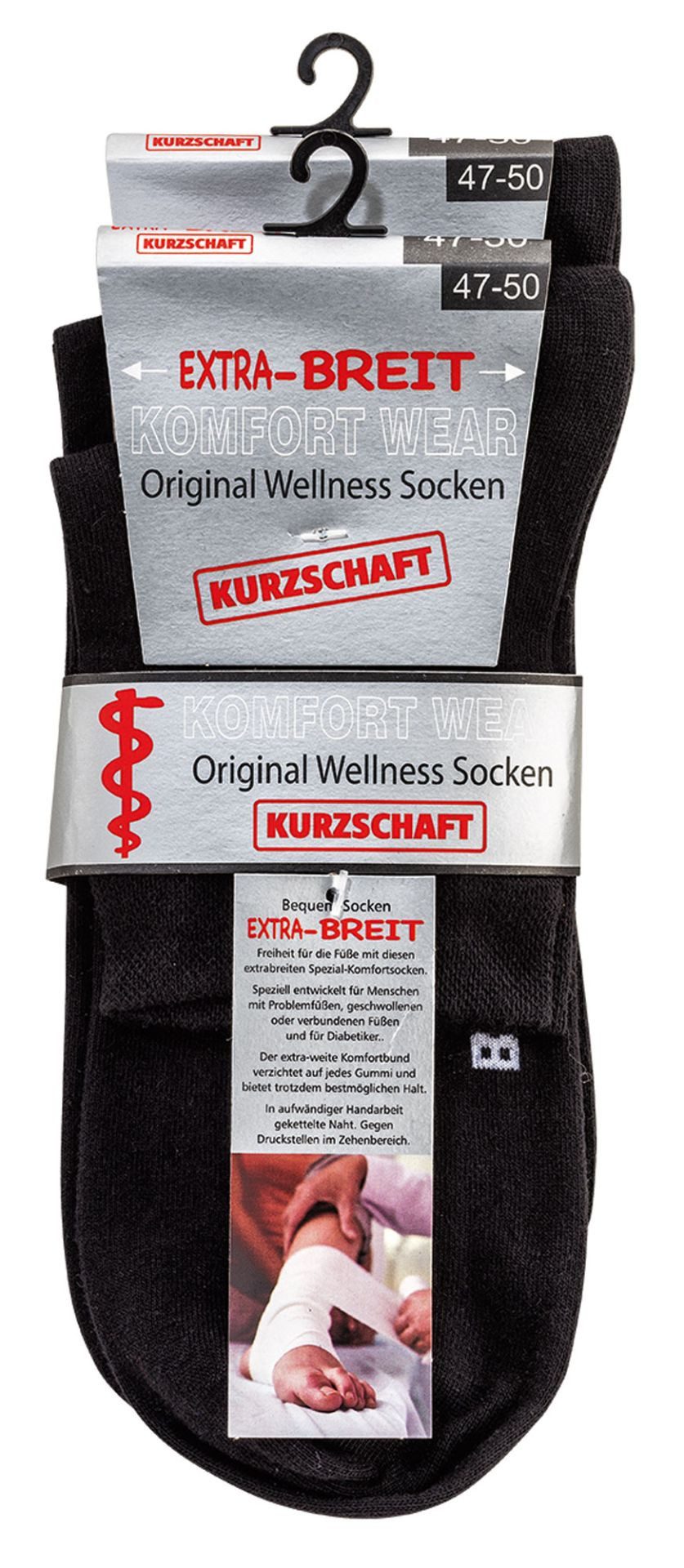 FussFreunde Kurzsocken 2 Paar Gesundheits-Socken kurzer Schaft extra-breite günstig online kaufen