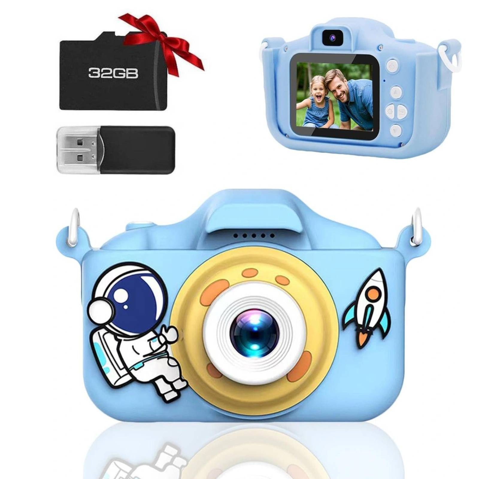 BlingBin 2.0” Display Digitalkamera, 1080P HD Fotoapparat mit 32GB SD Karte günstig online kaufen