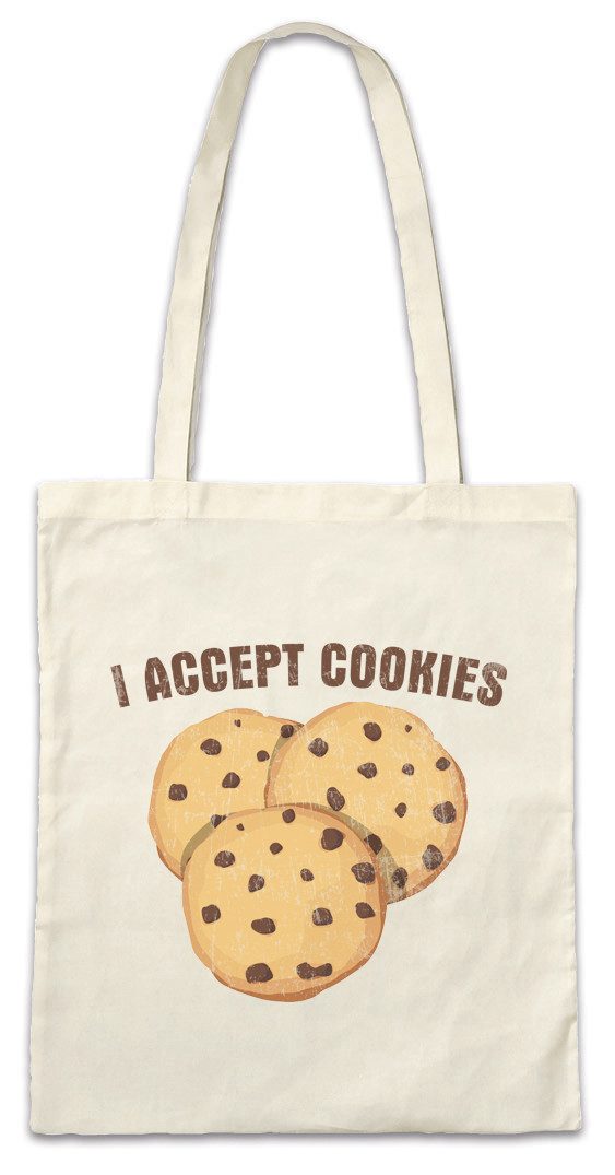 Beuteltasche I Accept Cookies Stofftasche Fun Binary Code Binär World Informatiker