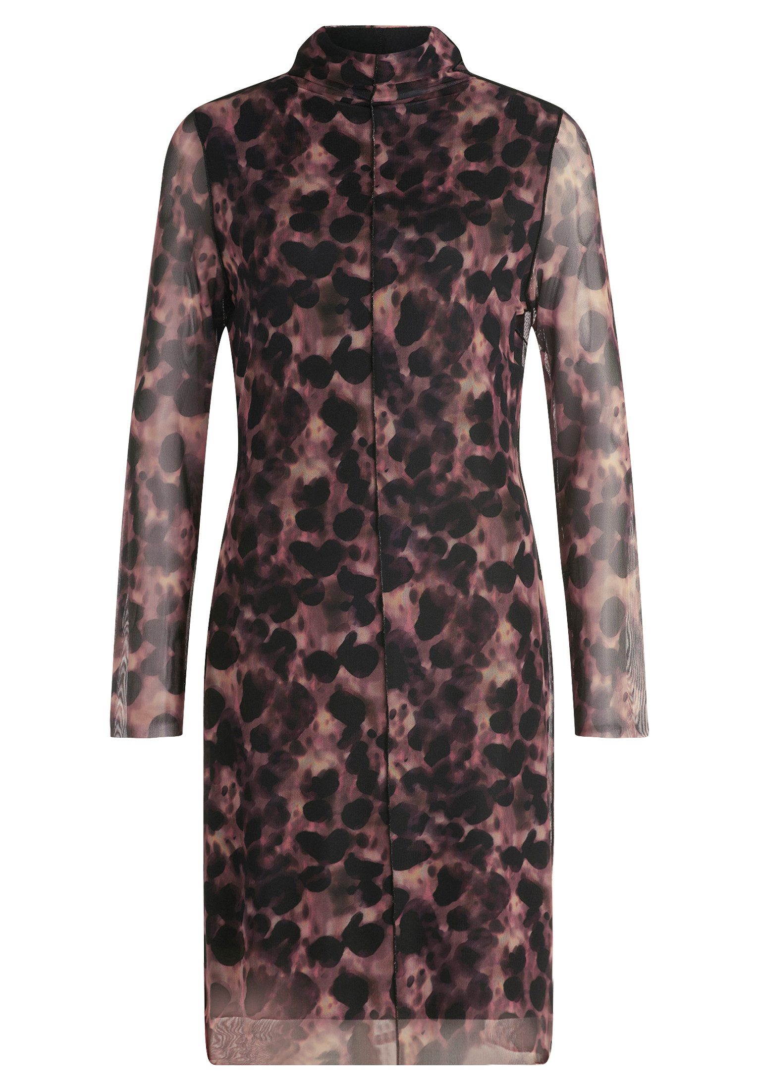 Cartoon Meshkleid Damen mit Kragen