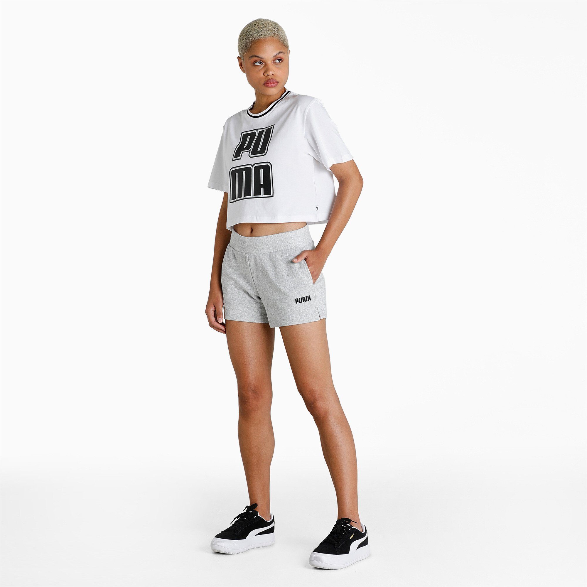 Gray Sweat-Shorts Essentials Sporthose Heather Light Damen PUMA