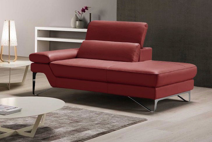Egoitaliano Ottomane Princess, elegantes Designsofa mit erstklassigem Sitzkomfort, inkl. verstellbarem Kopfteil und edle Designmetallfüße