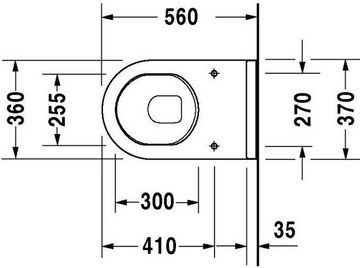 Duravit WC-Komplettset Duravit Stand-WC STARCK 3 ti 360x560mm A