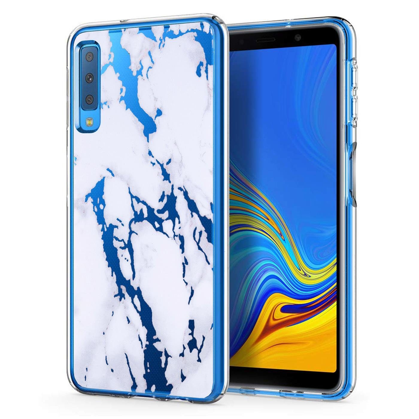 CoolGadget Handyhülle Handy Case Silikon Motiv Series für Samsung Galaxy A7 2018 6 Zoll, Hülle mit hochauflösendem Muster für Samsung A7 Schutzhülle