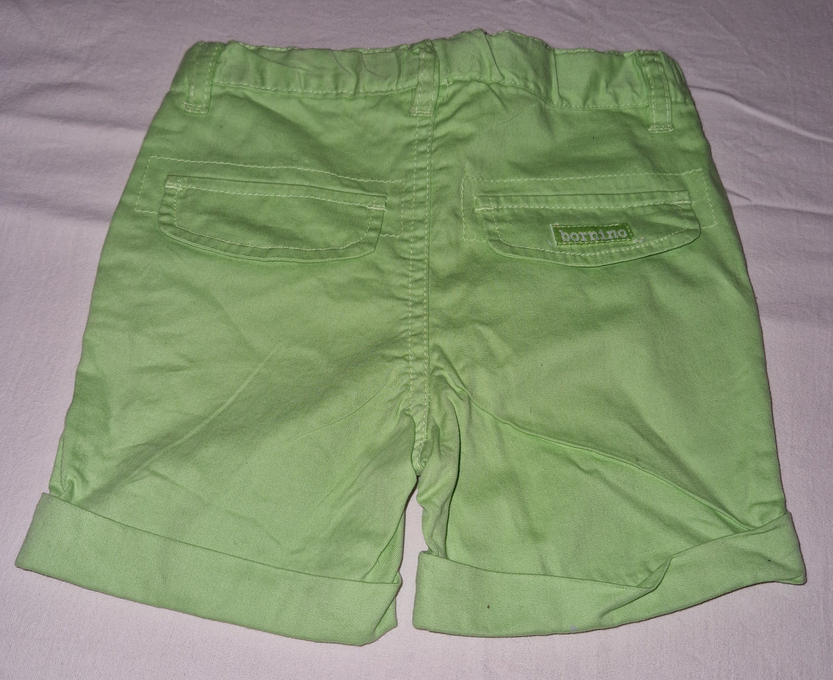 Shorts Mädchen 74/80 (2211079) Hose Größe grün BORNINO Bornino Shorts