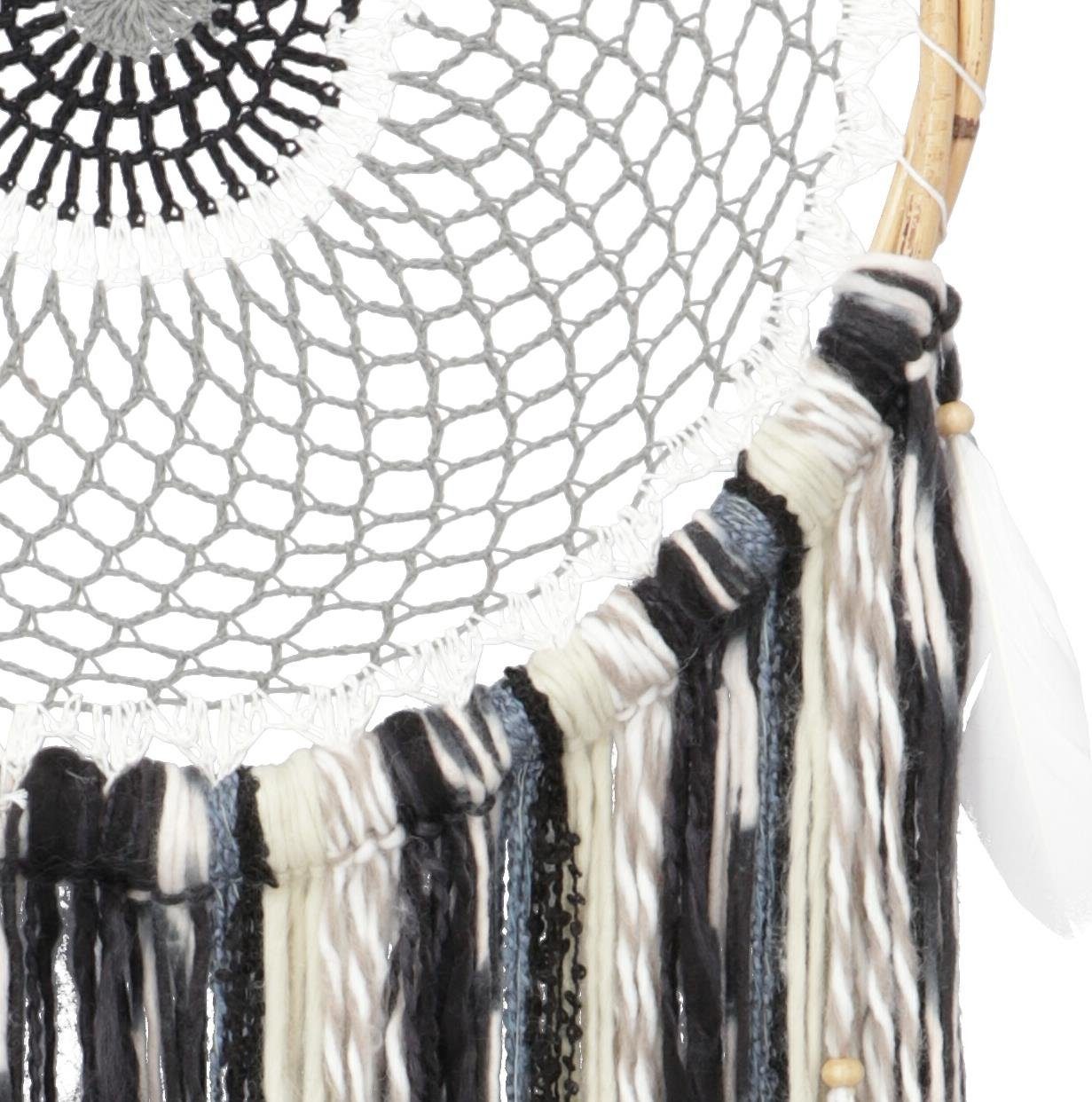Guru-Shop Dekoobjekt Traumfänger - 38 cm schwarz/natur