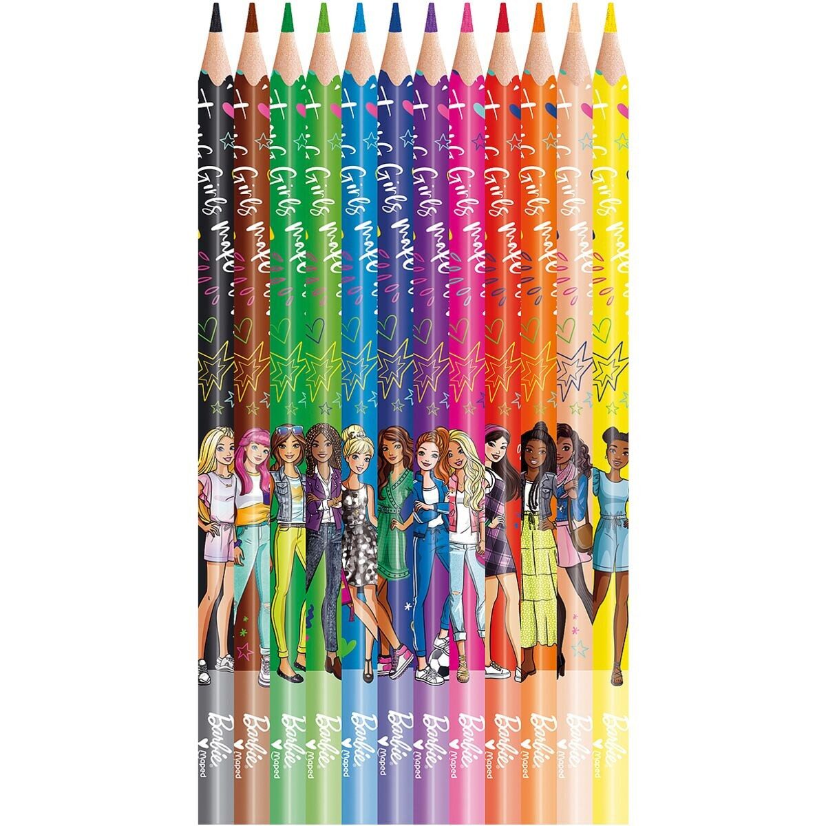 MAPED Buntstift Barbie®, (12-tlg), 12 Farben