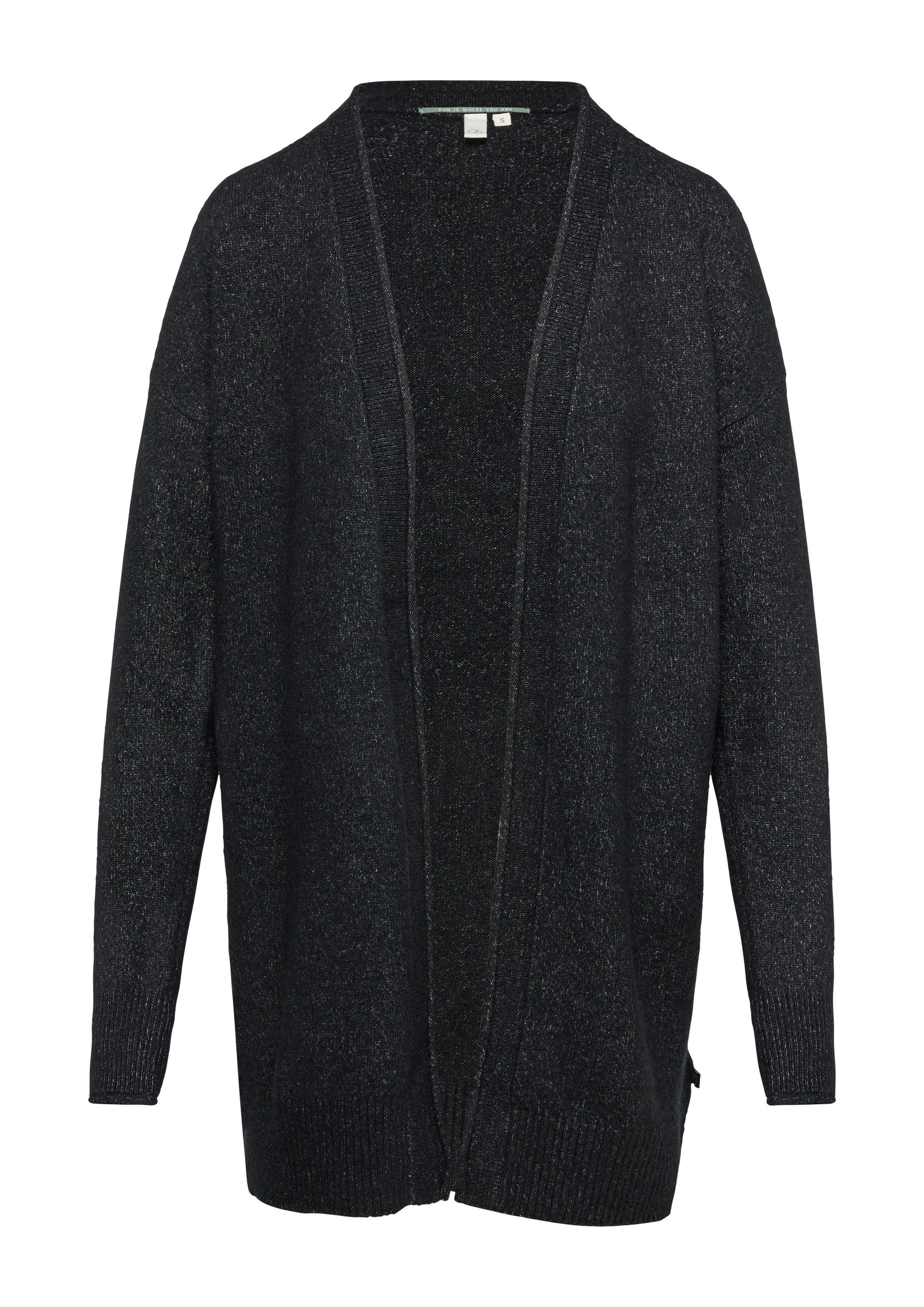 QS Cardigan Strickjacke Weiche Strickjacke mit Rollkante günstig online kaufen
