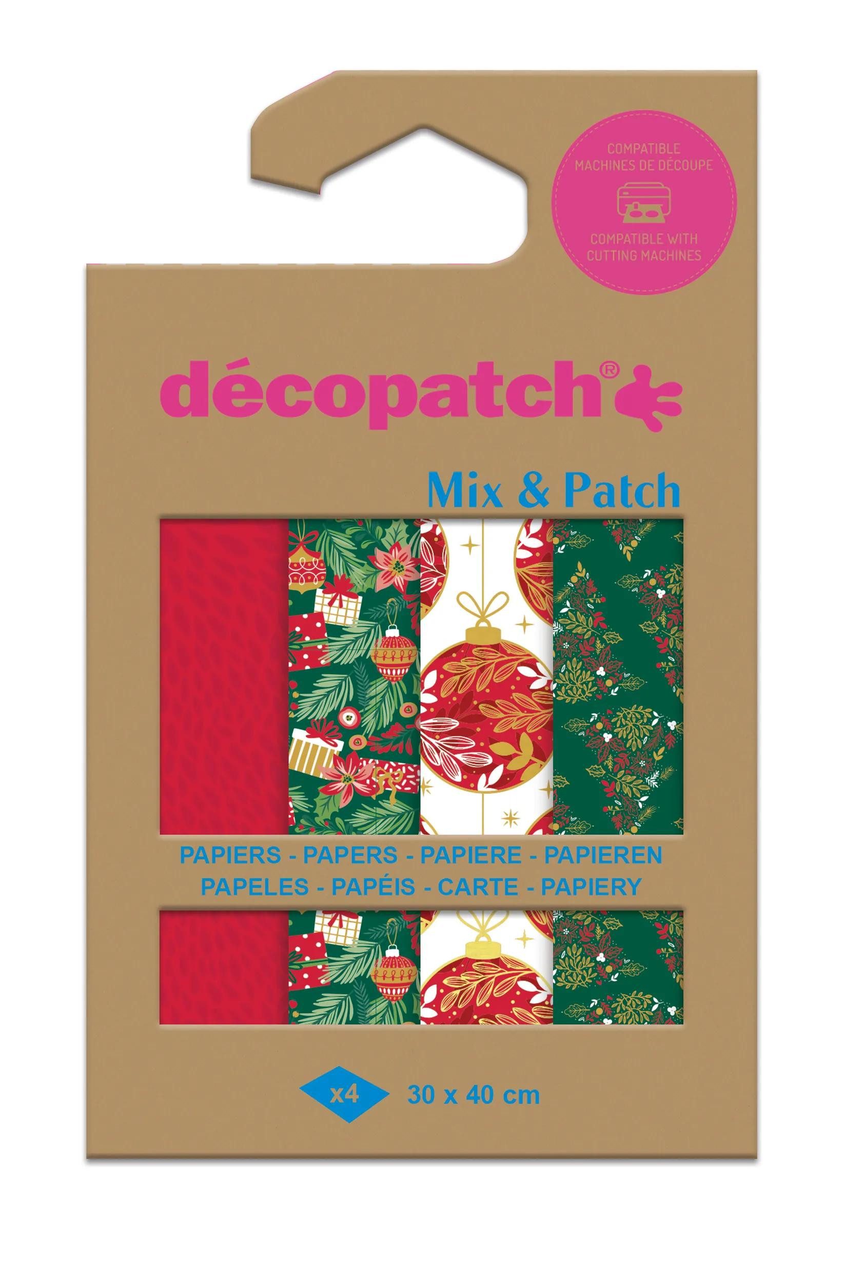 CLAIREFONTAINE Bastelkartonpapier 6x Mix&Patch Tradition Weihnachtsfest DP052C, Sortierung Papier