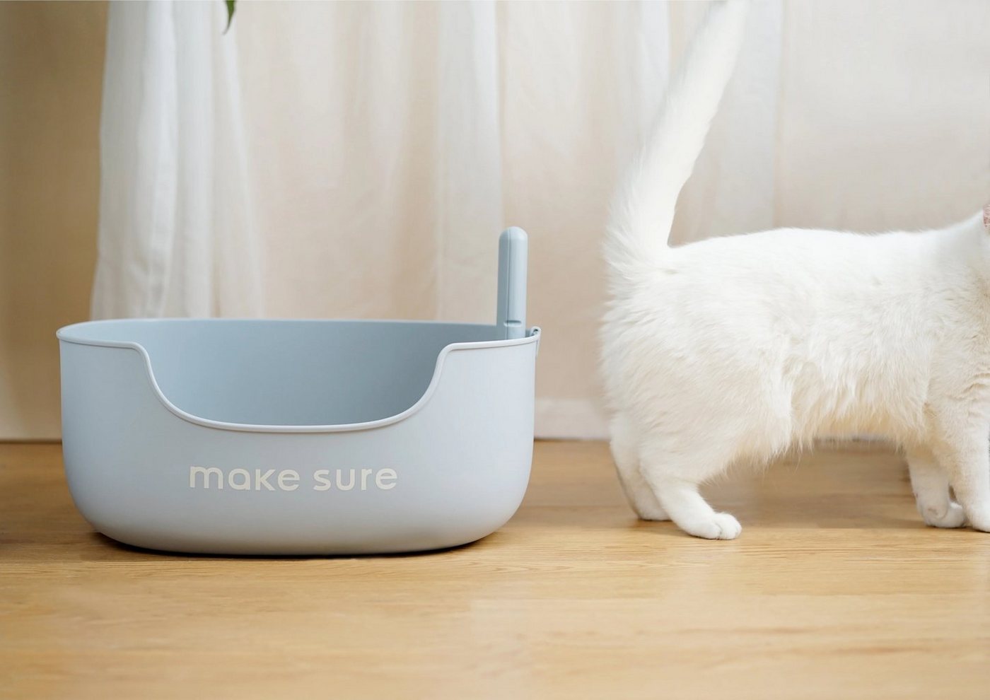 Thumbnail - Purpurra Katzentoilette Makesure – LITE Katzentoilette mit Streuschaufel und Vorlege