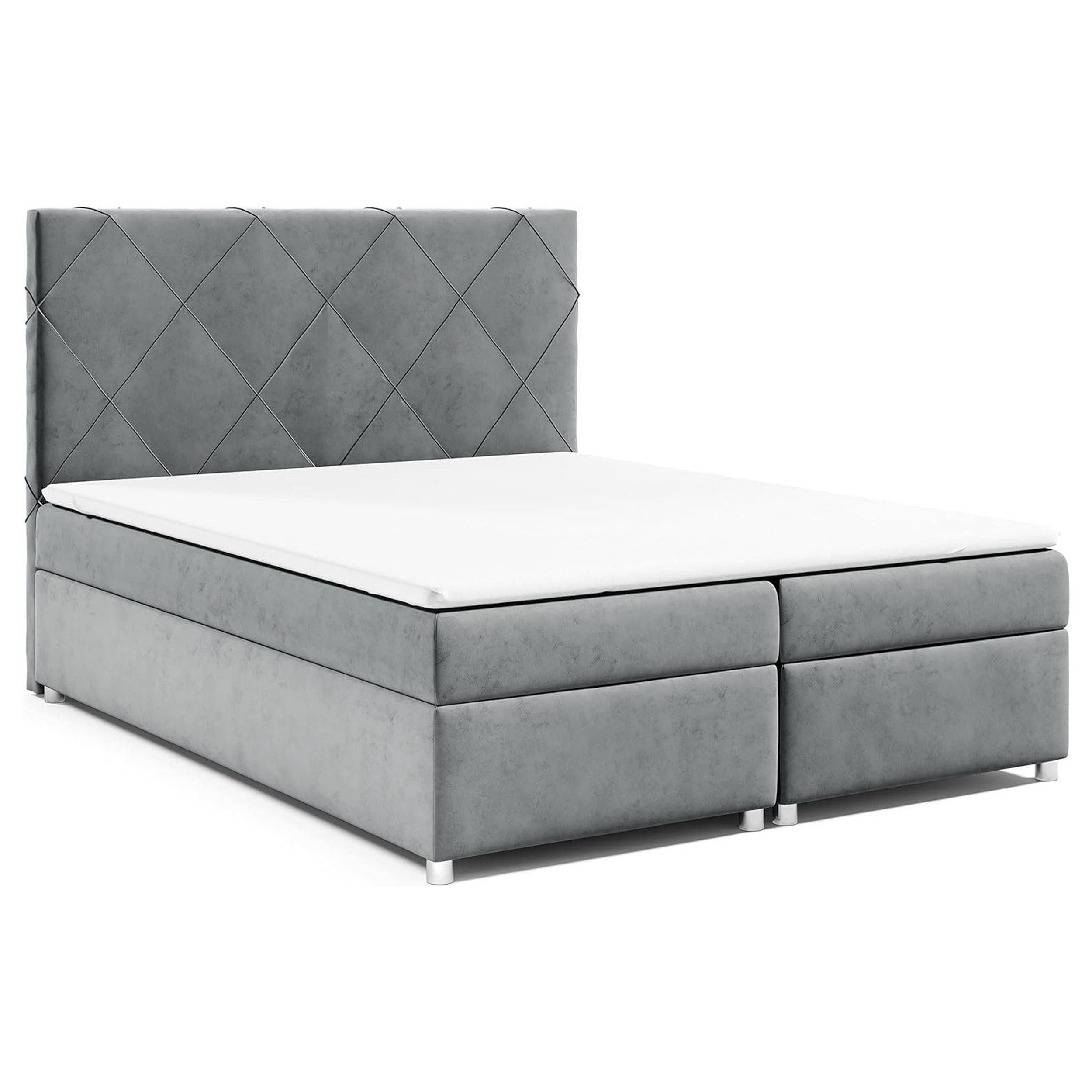 Best for Home Boxspringbett mit Bettkasten Trinity K-7 Bonellfederkern inkl. Komfort Topper H3 (Komplett-Set, 1-St., 140x200 160x200 180x200 200x200 cm), Handwerksqualität, TOP Preis-Leistungs-Verhältnis