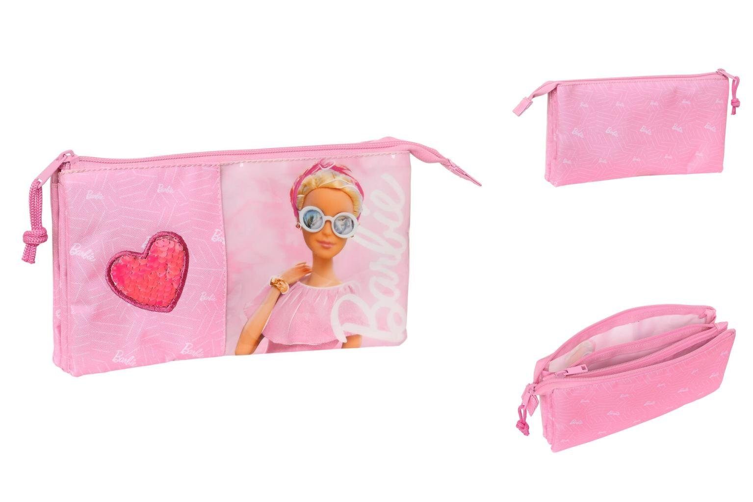 Barbie Federtasche Dreifaches Mehrzweck-Etui Barbie Girl Rosa 22 x 12 x 3 cm