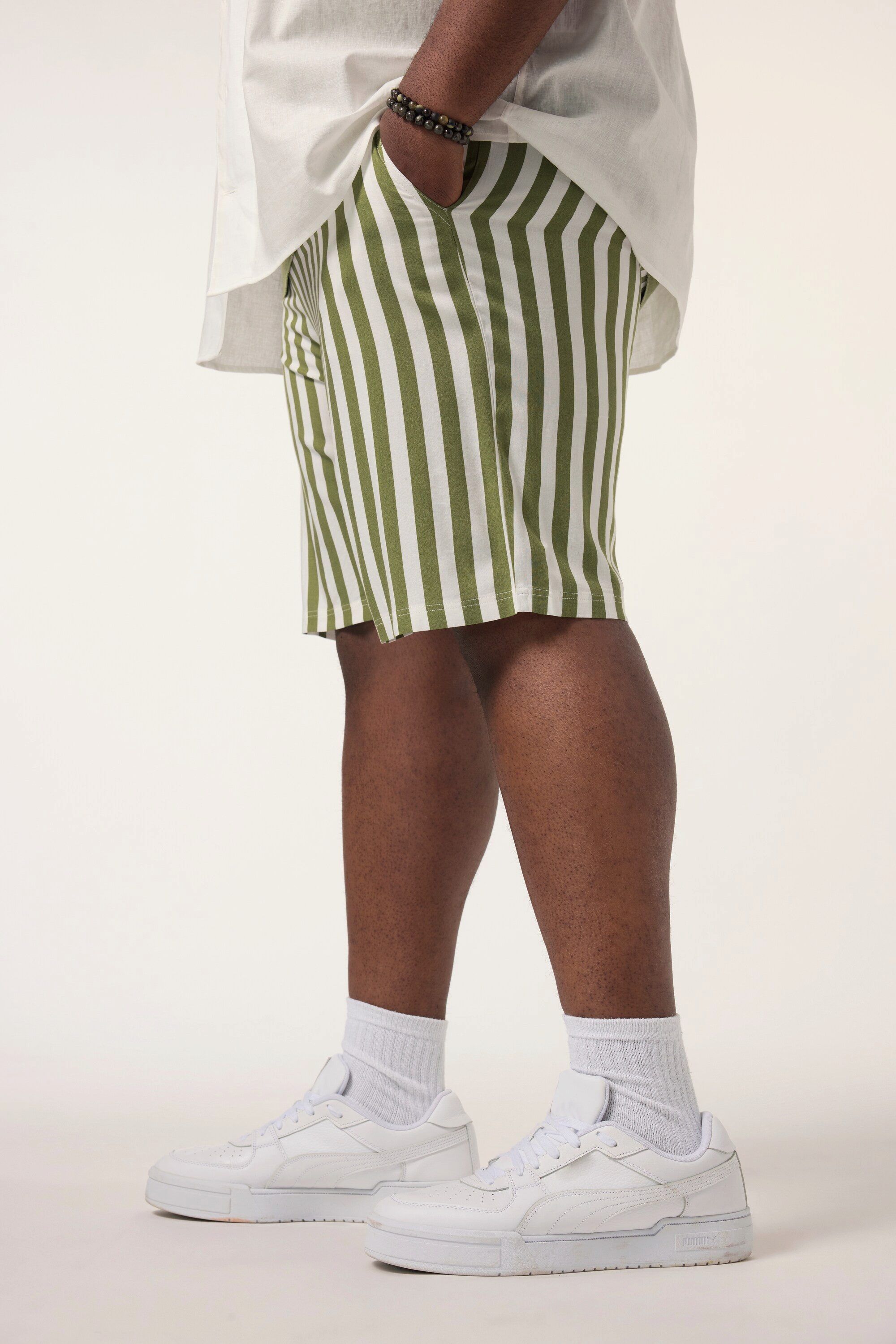 STHUGE Bermudas Bermuda Elastikbund Streifen