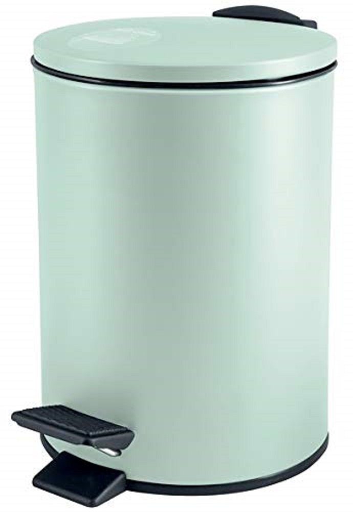 spirella Kosmetikeimer ADELAR, Treteimer mit Softclose-Absenkautomatik, herausnehmbarem Inneneimer, Anti-Fingerprint-Beschichtung, matt Finish, 5L, ice grün