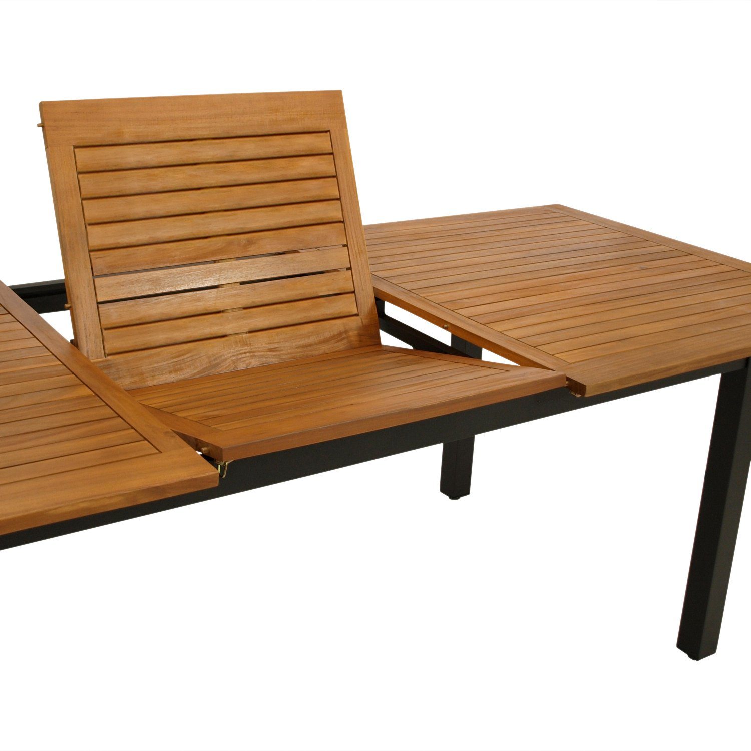 DEGAMO Gartentisch SARONNO, ausziehbar 180/240x100cm, Alu anthrazit + Akazie
