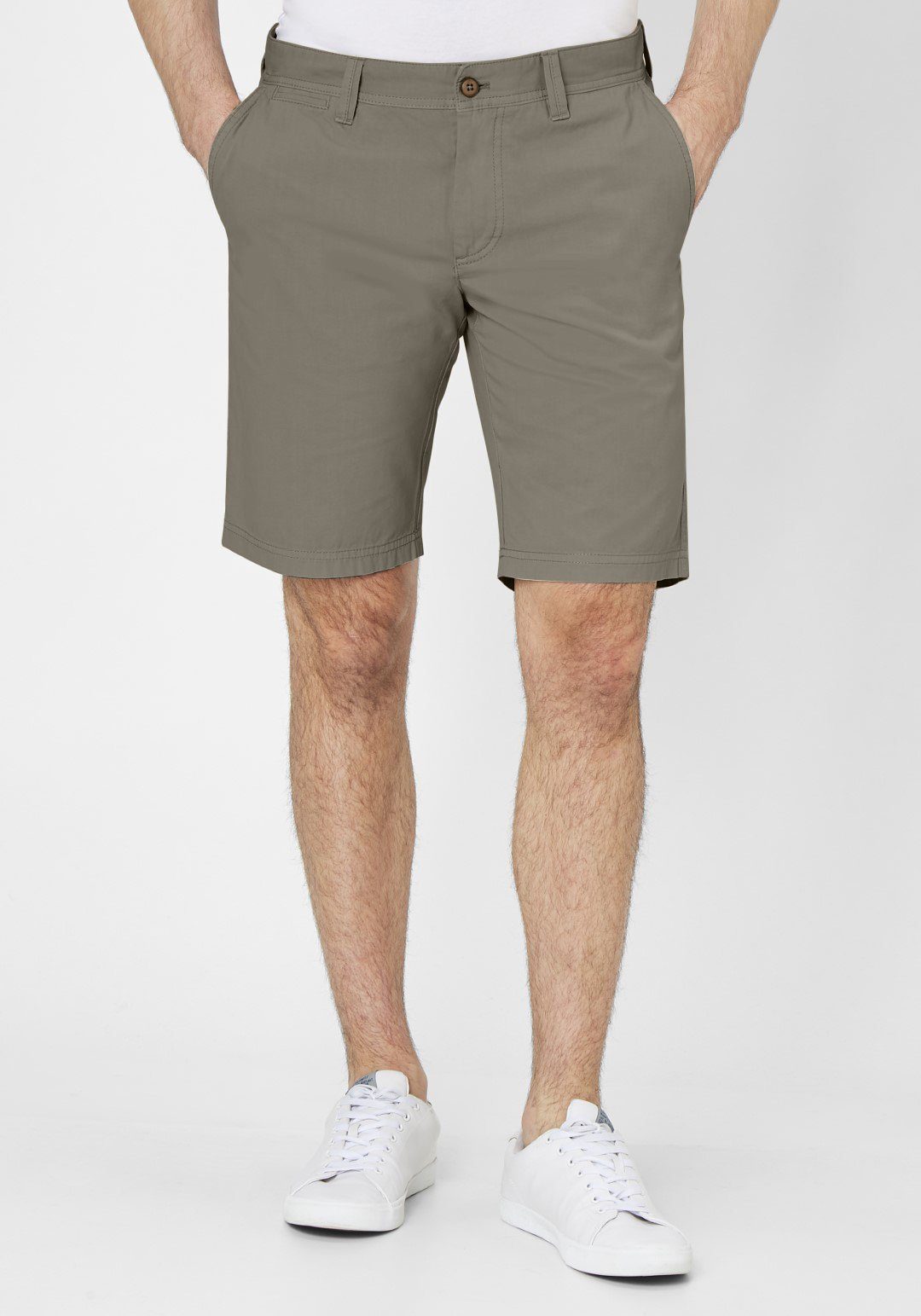 Redpoint Chinoshorts Surray sommerliche Shorts aus reiner Baumwolle oliv
