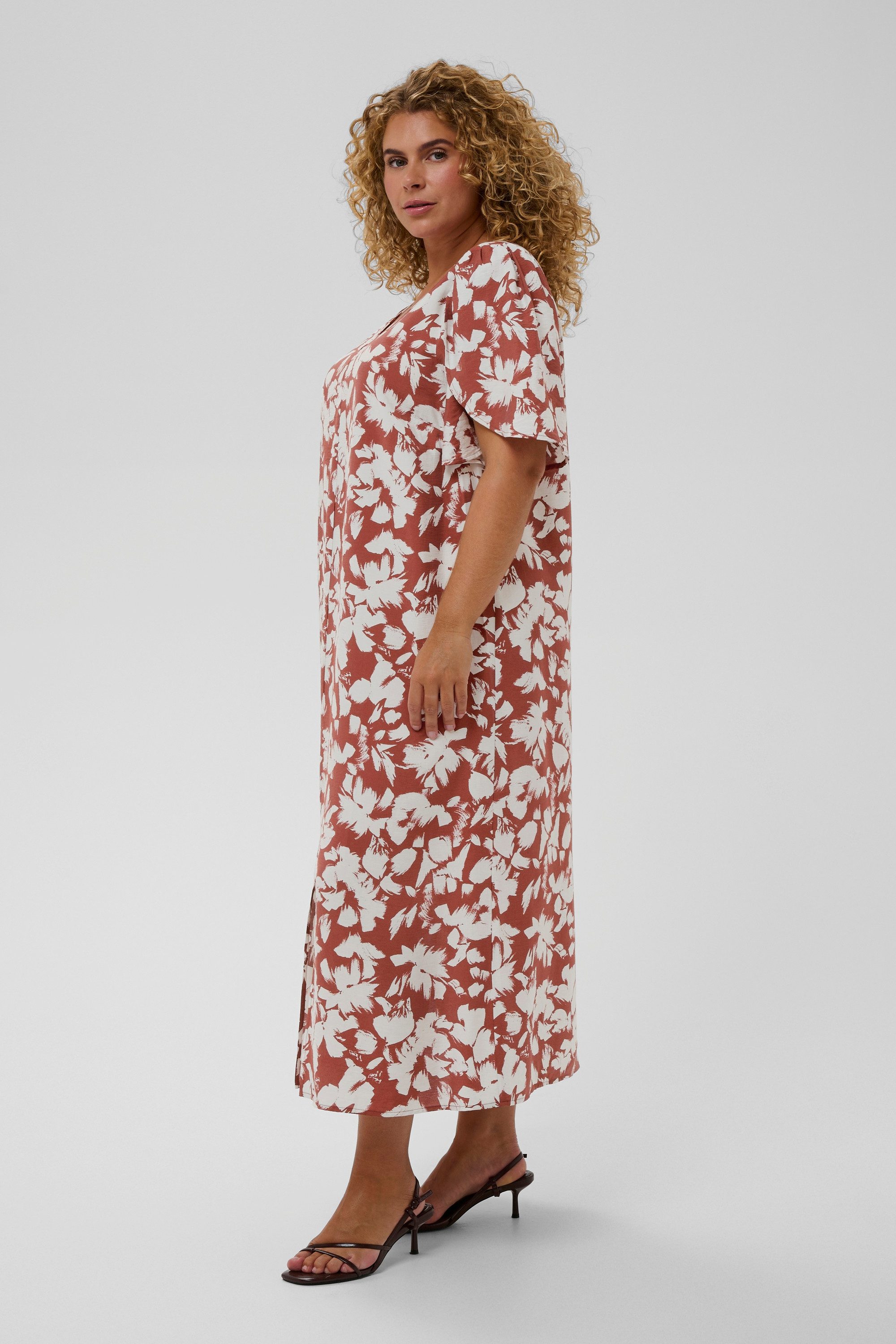 KAFFE Curve Blusenkleid Kleid KCevia Große Größen