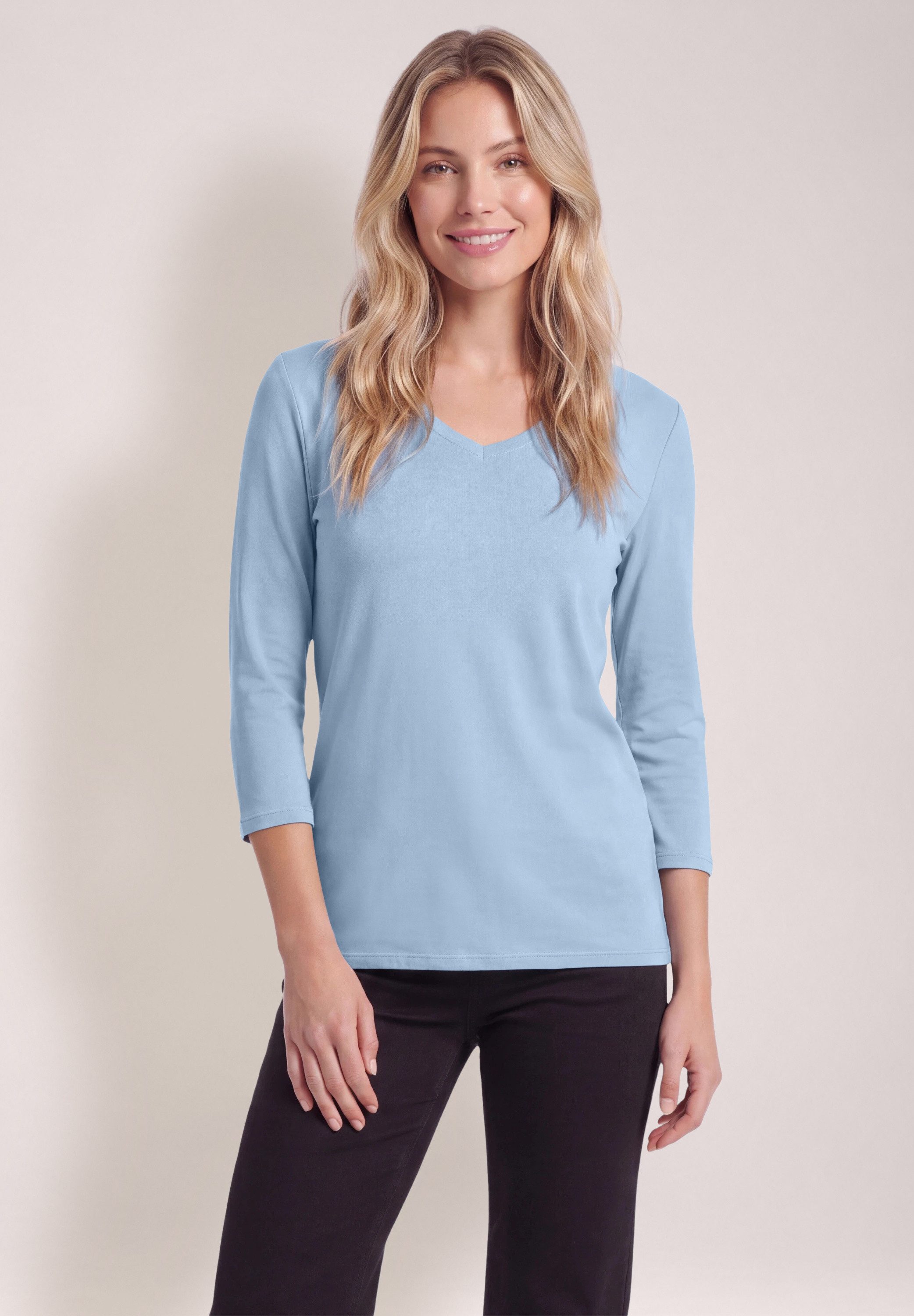 CECIL V-Shirt aus reiner Baumwolle