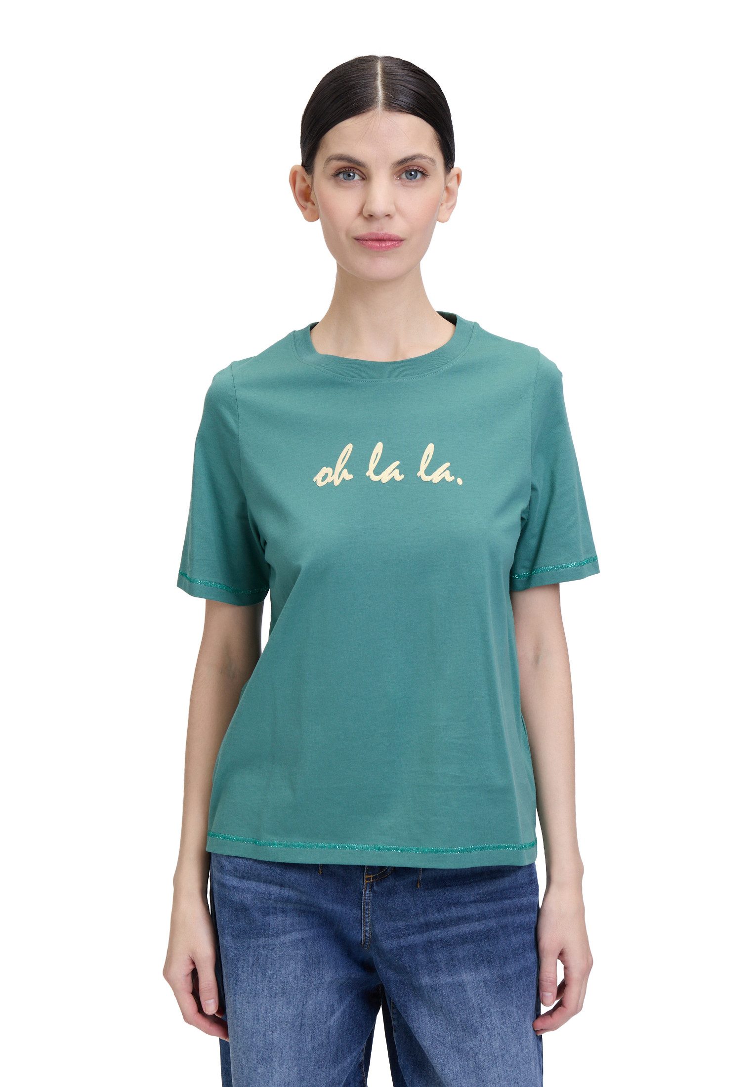 Cartoon Kurzarmshirt Cartoon Printshirt mit Rundhalsausschnitt günstig online kaufen