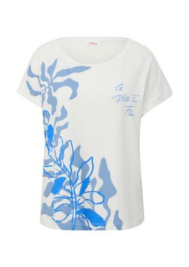 s.Oliver Print-Shirt mit großem Floral-Print
