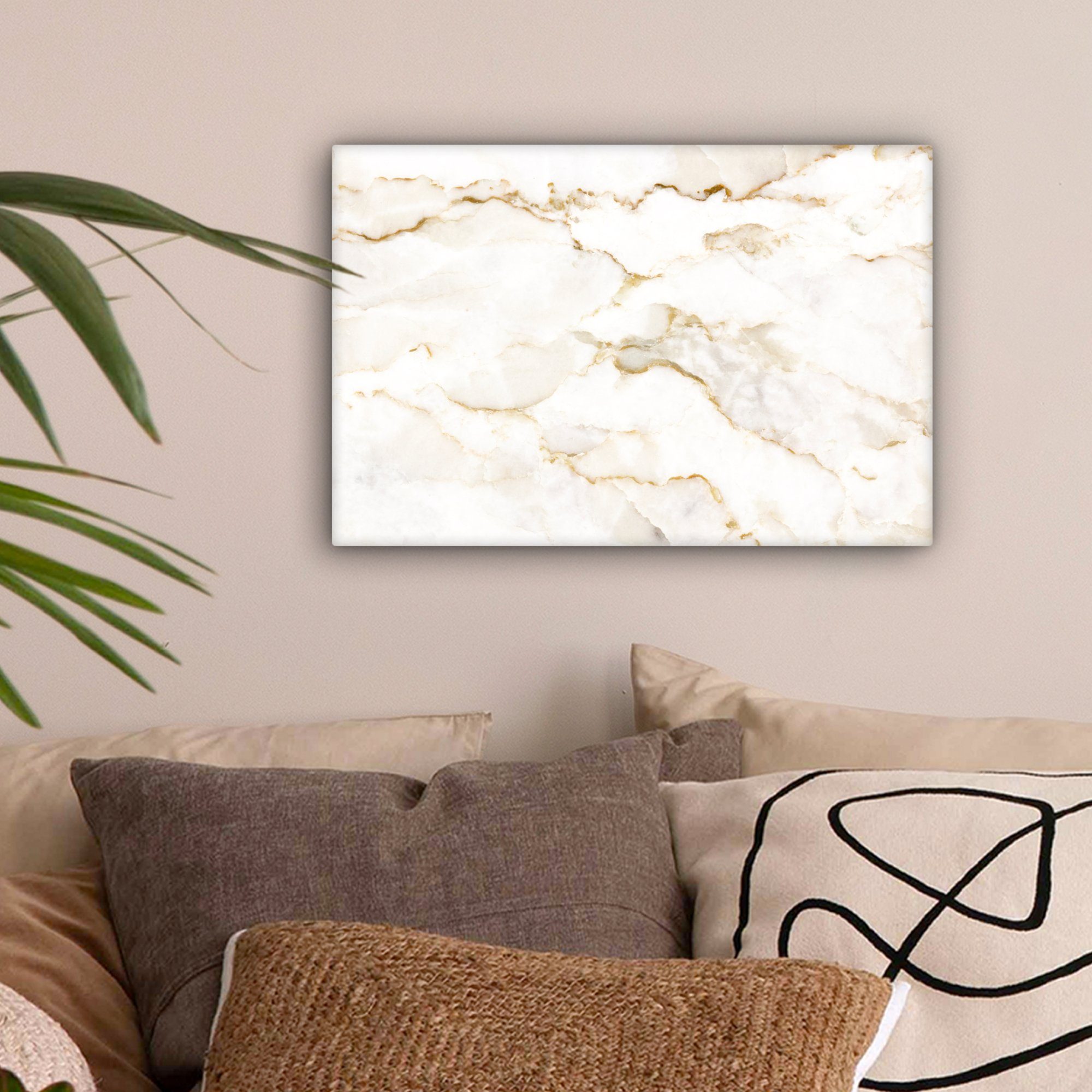 OneMillionCanvasses® Leinwandbild Marmor - Limette - günstig online kaufen