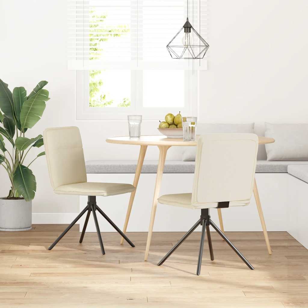 vidaXL Esszimmerstuhl Esszimmerstühle 2 Stk. Leinen günstig online kaufen