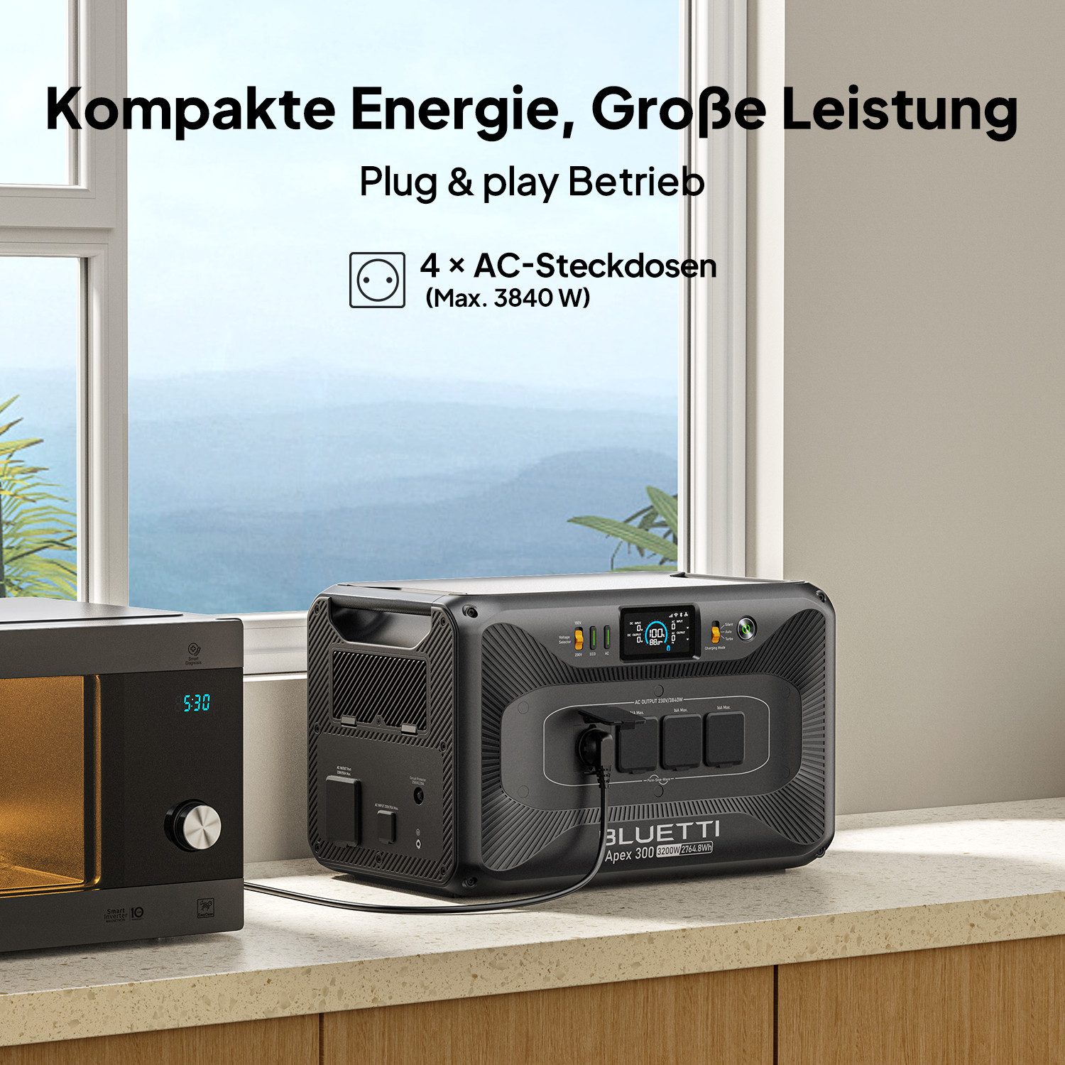 BLUETTI Stromerzeuger Apex 300 Solar Generator 2764.8 Wh/3840W (2025 Neu), 3,8 in kW, (mit 4 3840W AC Ausgängen (7680W Surge), LFP Modulares Stromversorgungssys – Bild 5 von 5